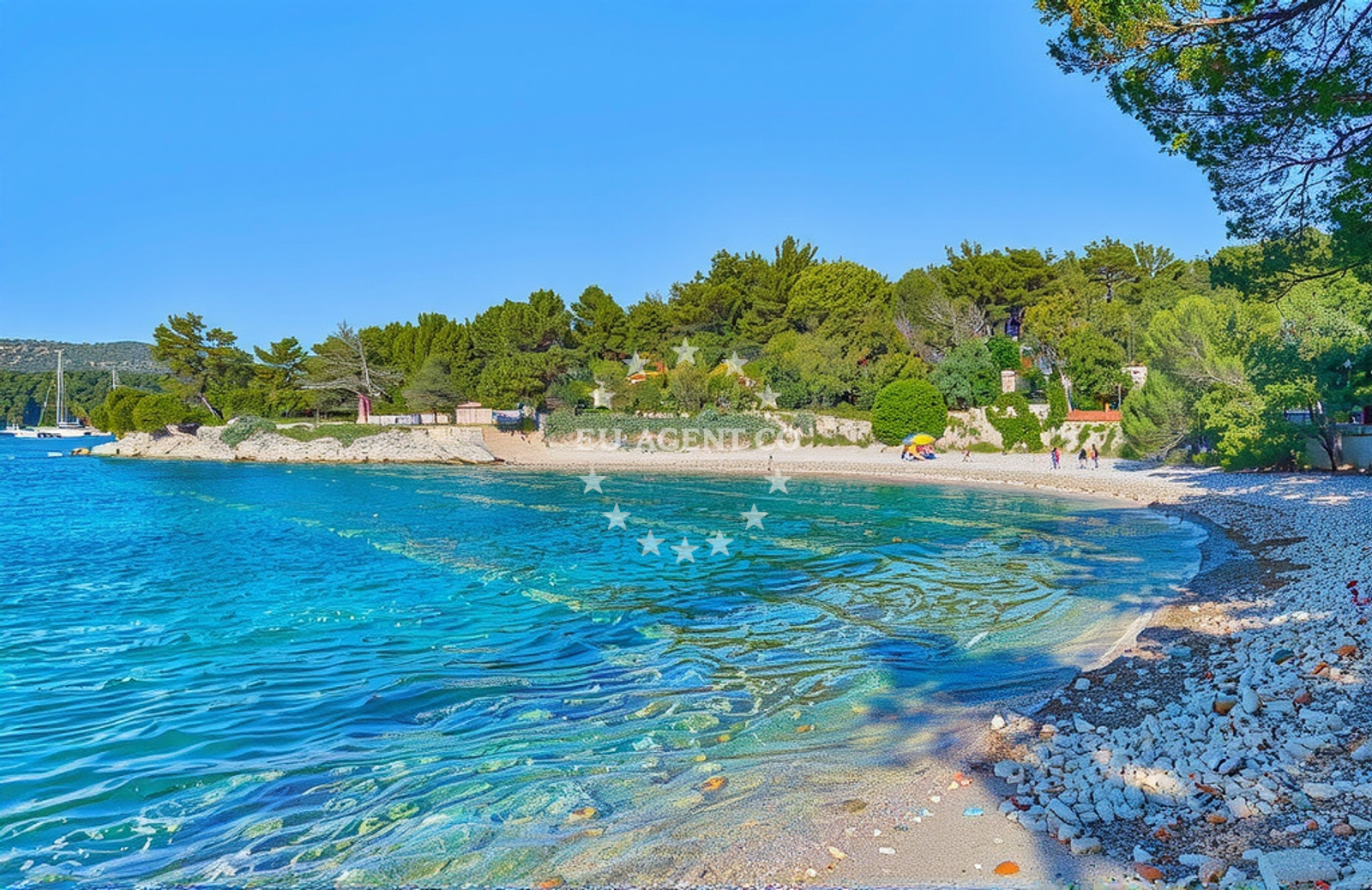 Additional view of Pasika beach in Mala Bijaka 19, 21405 Milna, Croatia., Milna