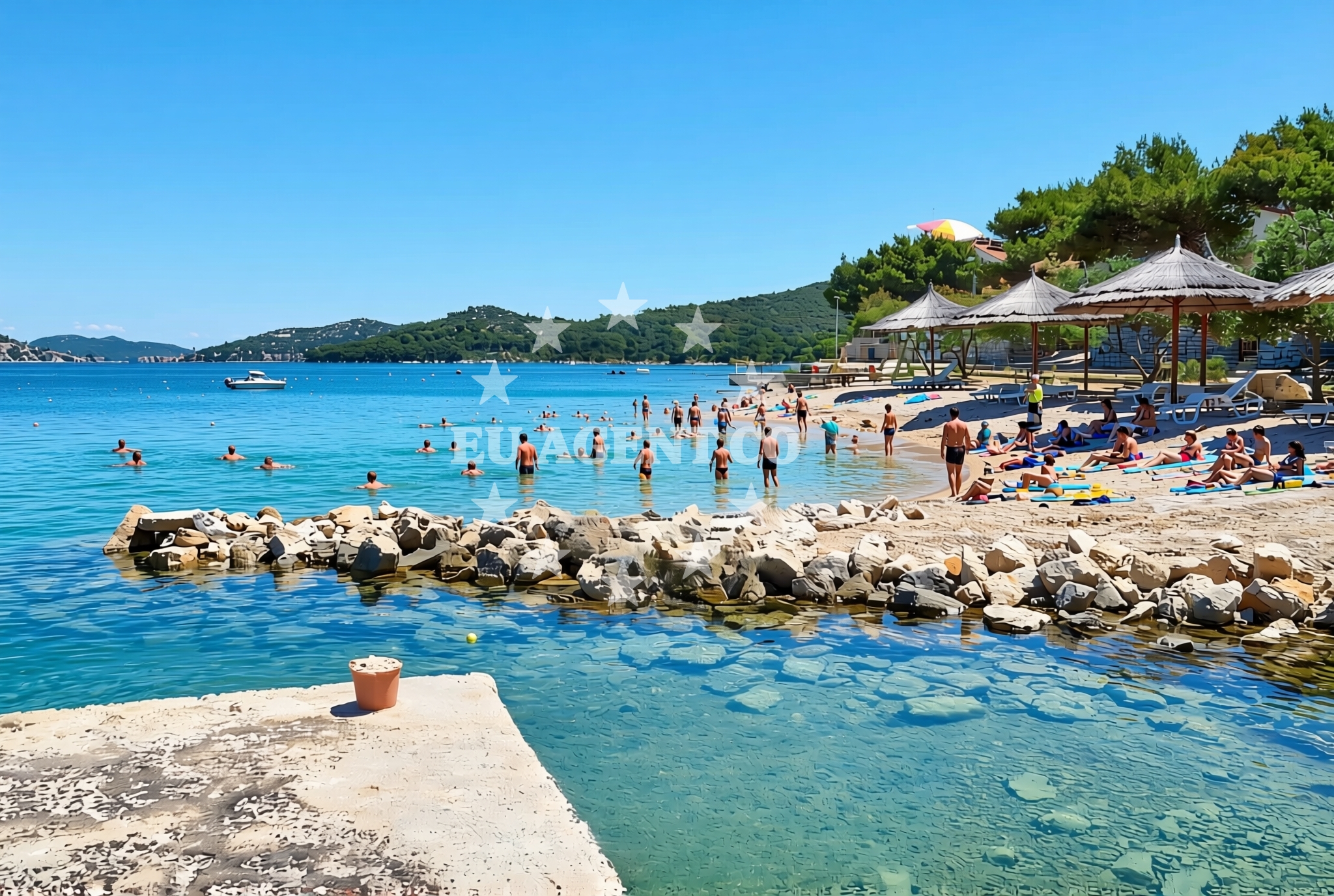 Overview of Pašipolje, Betina (Murter) Beach in Pašipolje