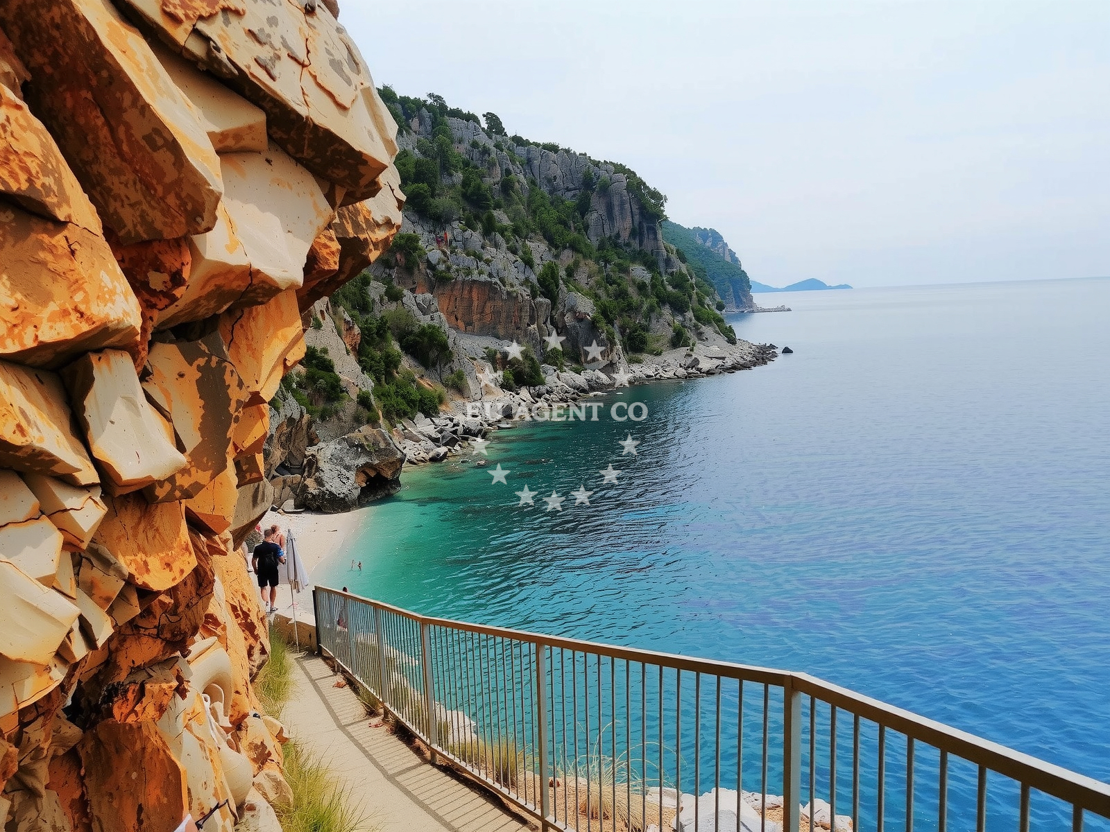 Shoreline and swimming area at Pasjaca beach