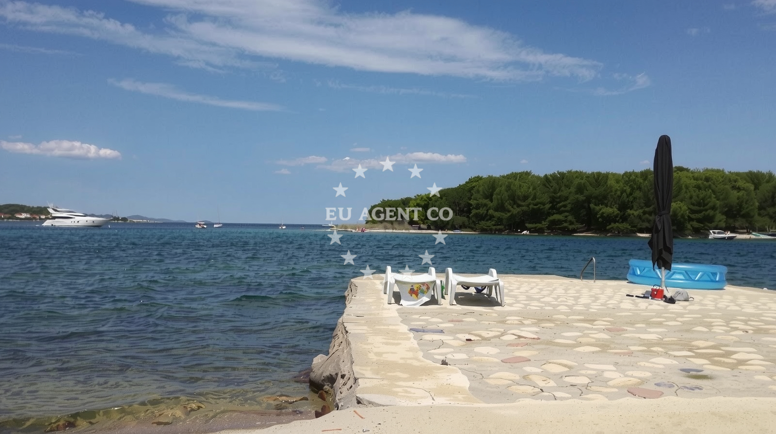 Shoreline and swimming area at Pasman beach in Put Braka 13, Pašman