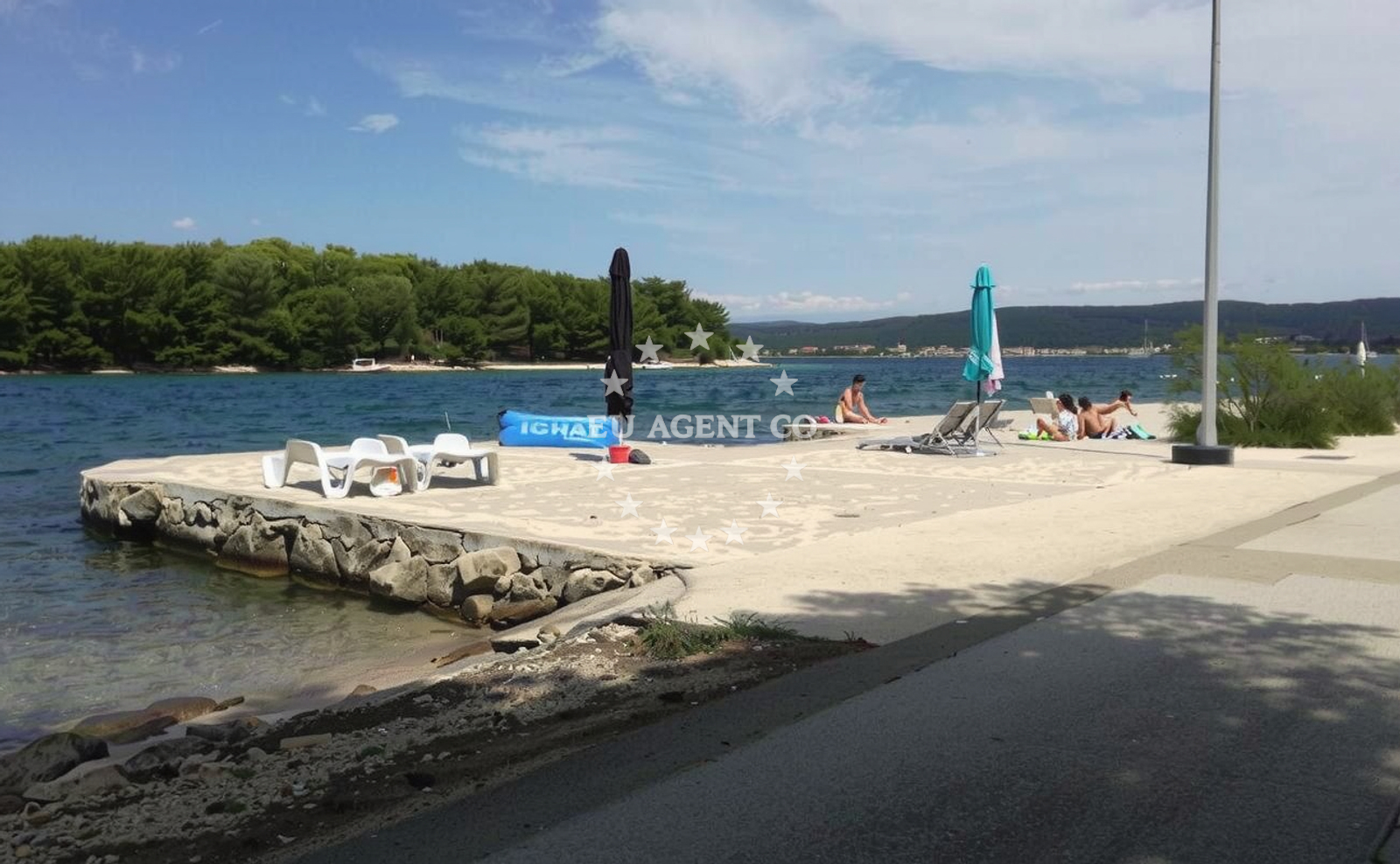 Sea and coastal view of Pasman beach in Put Braka 13, Pašman