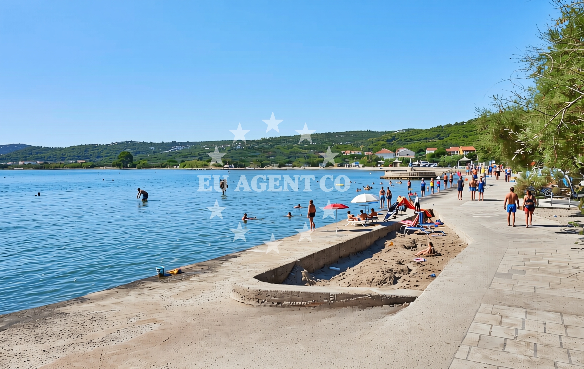 Sea and coastal view of Pašman (Pašman): beaches and coves (2) in Pašman (Pašman)