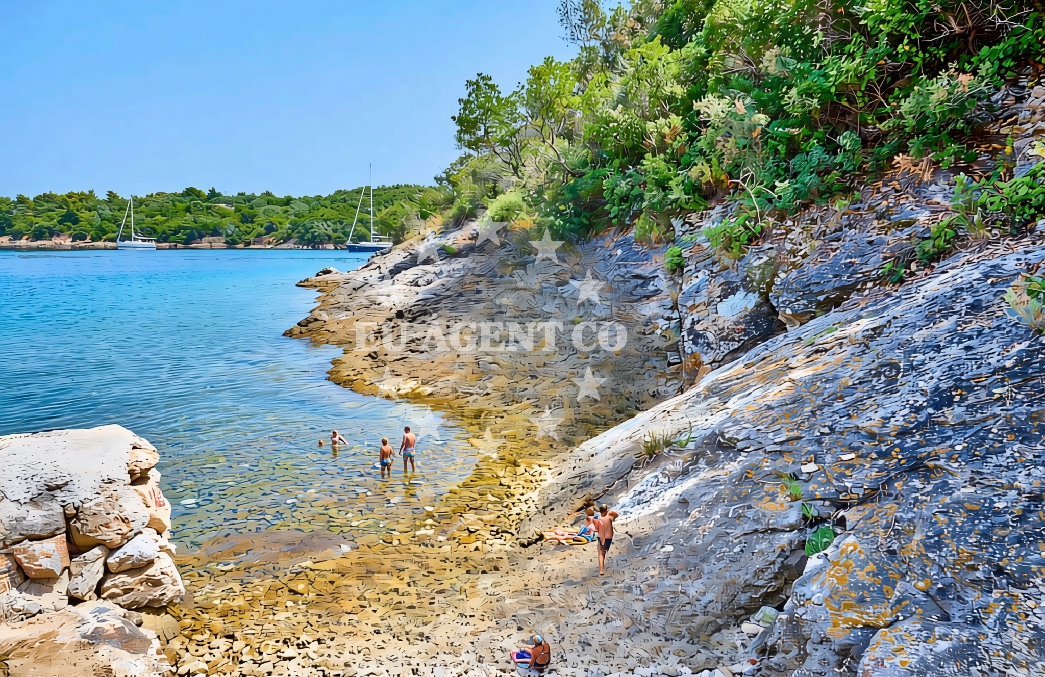 Overview of Pavajsko 1, Rava (Rava) Beach in Pavajsko 1