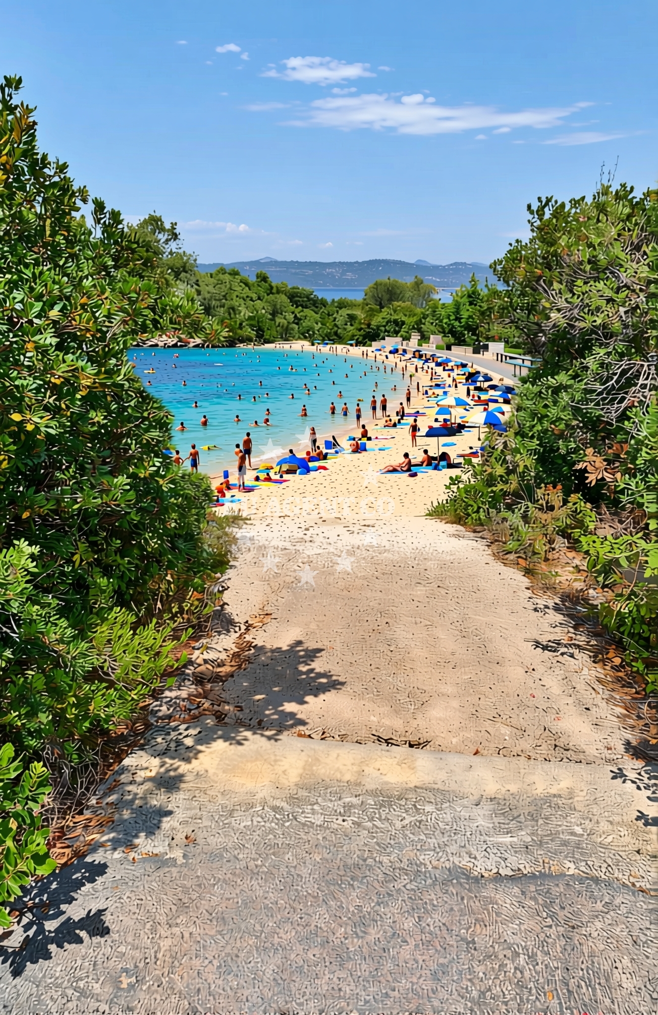 Sea and coastal view of Pavajsko 1, Rava (Rava) Beach in Pavajsko 1