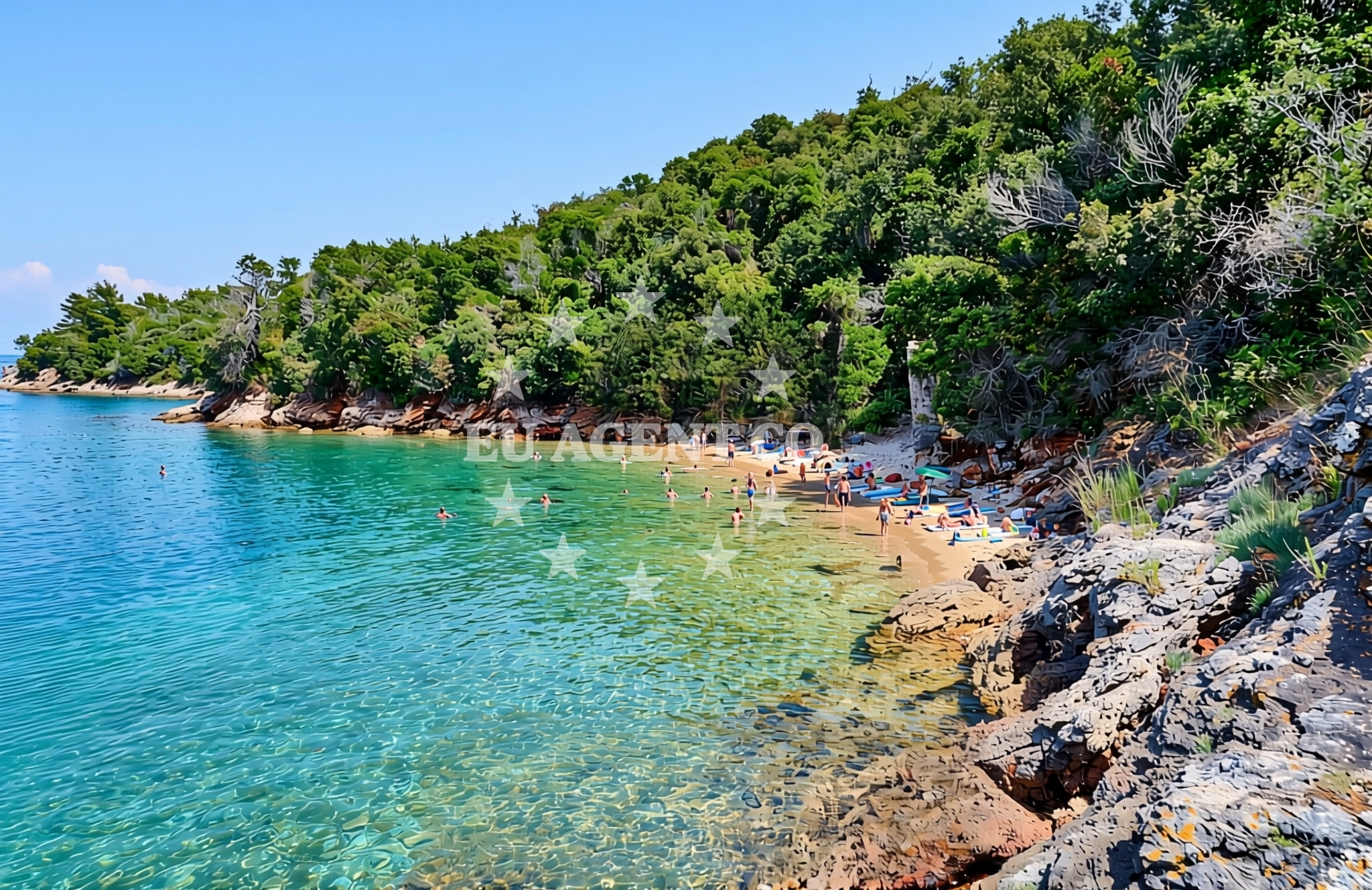 Overview of Pavajsko 4, Rava (Rava) Beach in Pavajsko 4