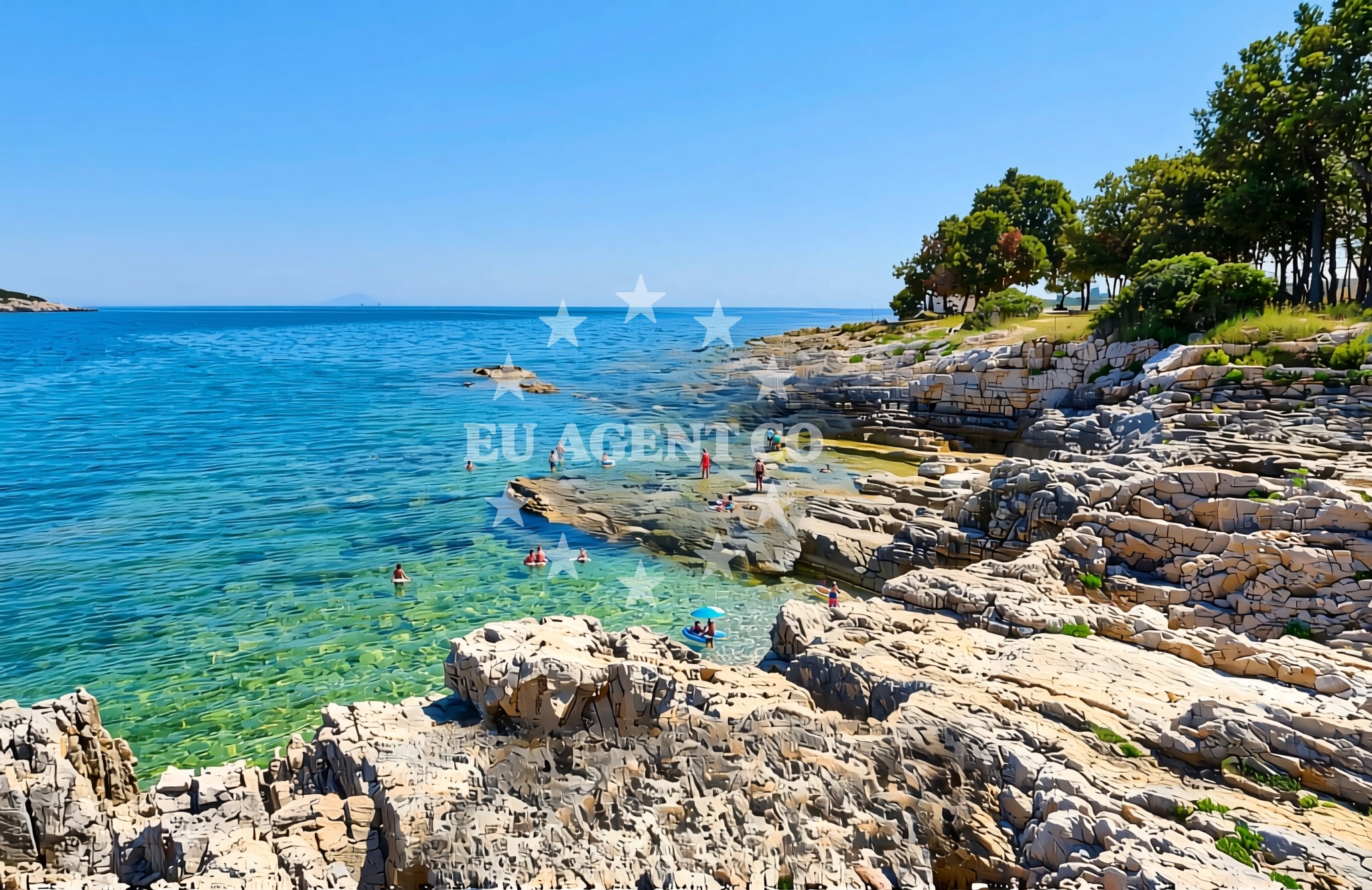 Overview of Pavićini: beaches and coves (3) in Pavićini