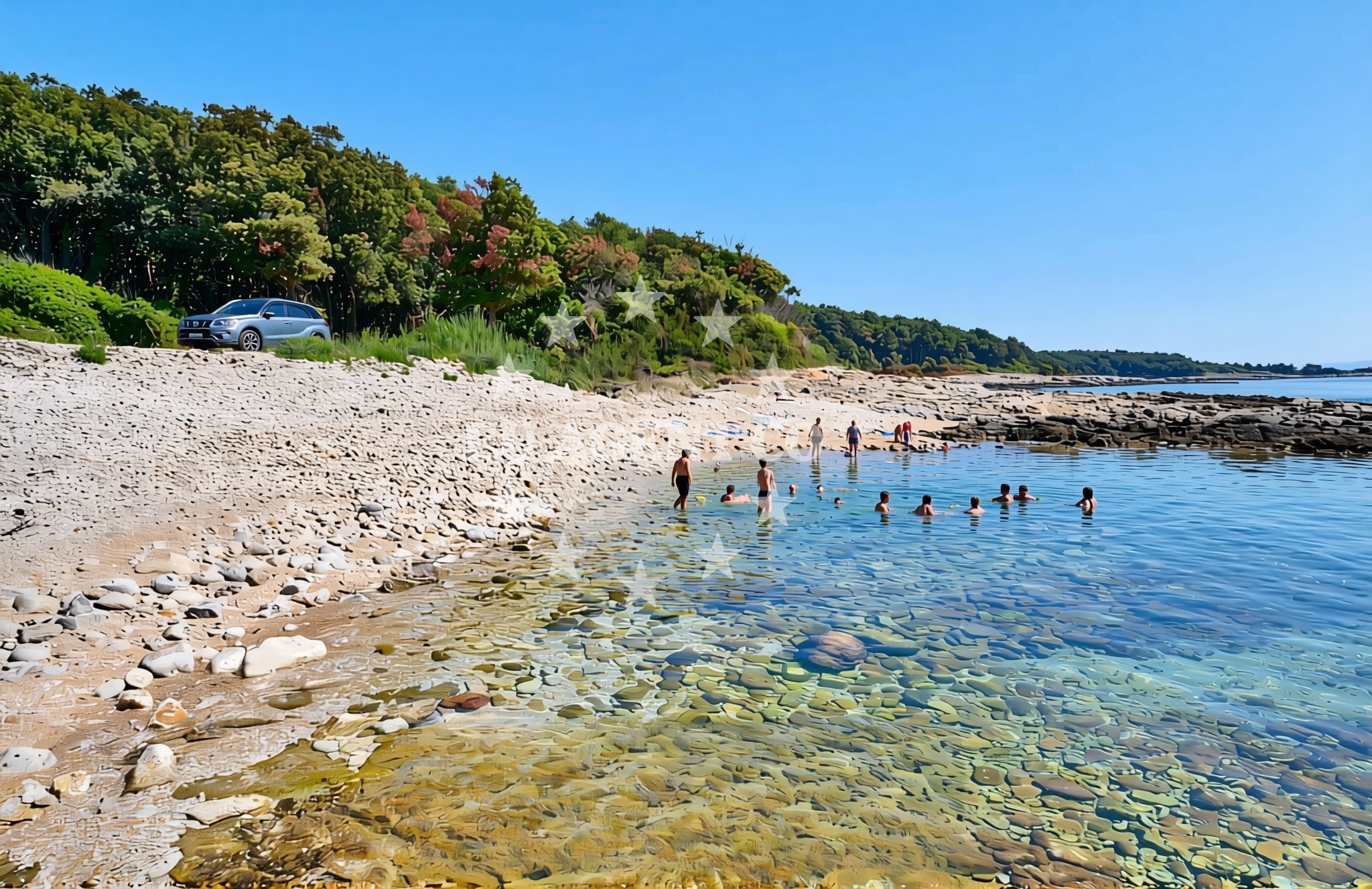 Overview of Paviri sjever, Šišan Beach in Paviri sjever