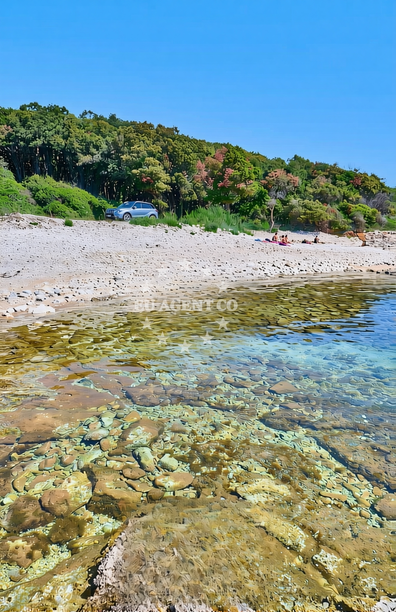 Sea and coastal view of Paviri sjever, Šišan Beach in Paviri sjever