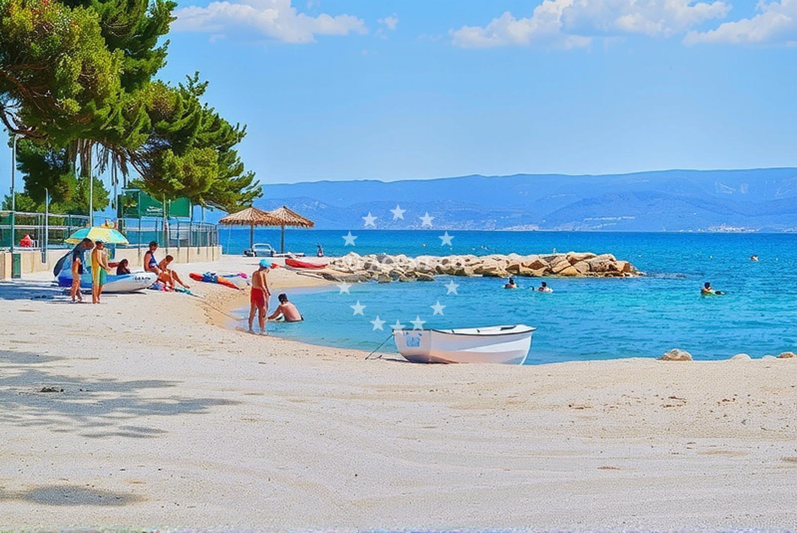 Additional view of Pebble beach in Omanusa ulica 3, Podstrana