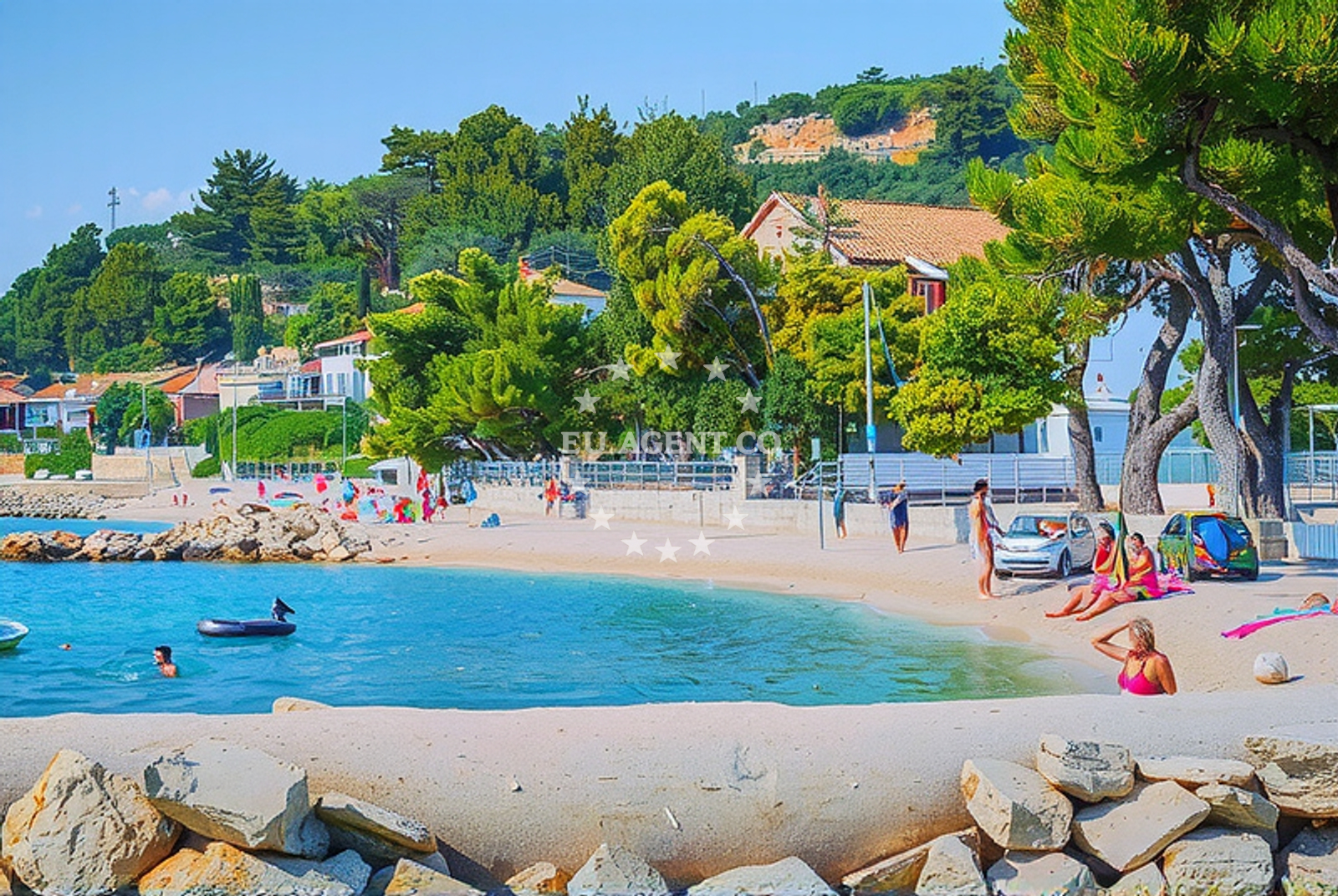 Additional view of Pebble beach in Omanusa ulica 3, Podstrana