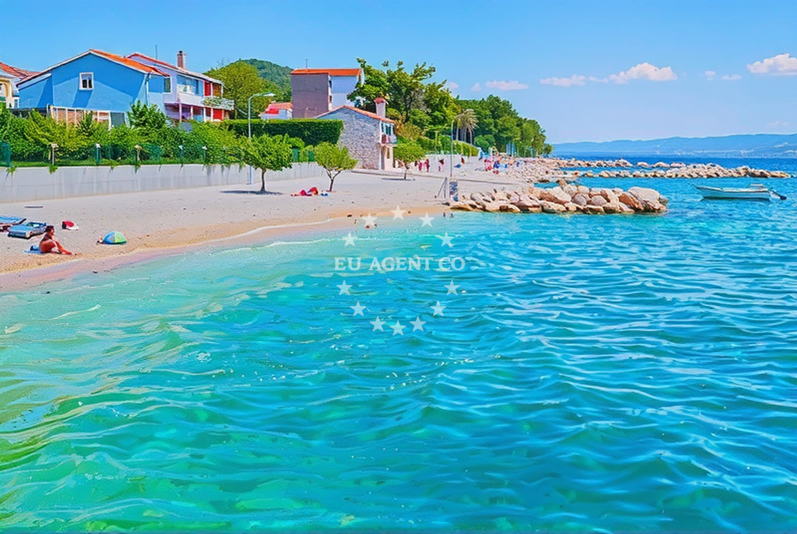 Additional view of Pebble beach in Omanusa ulica 3, Podstrana