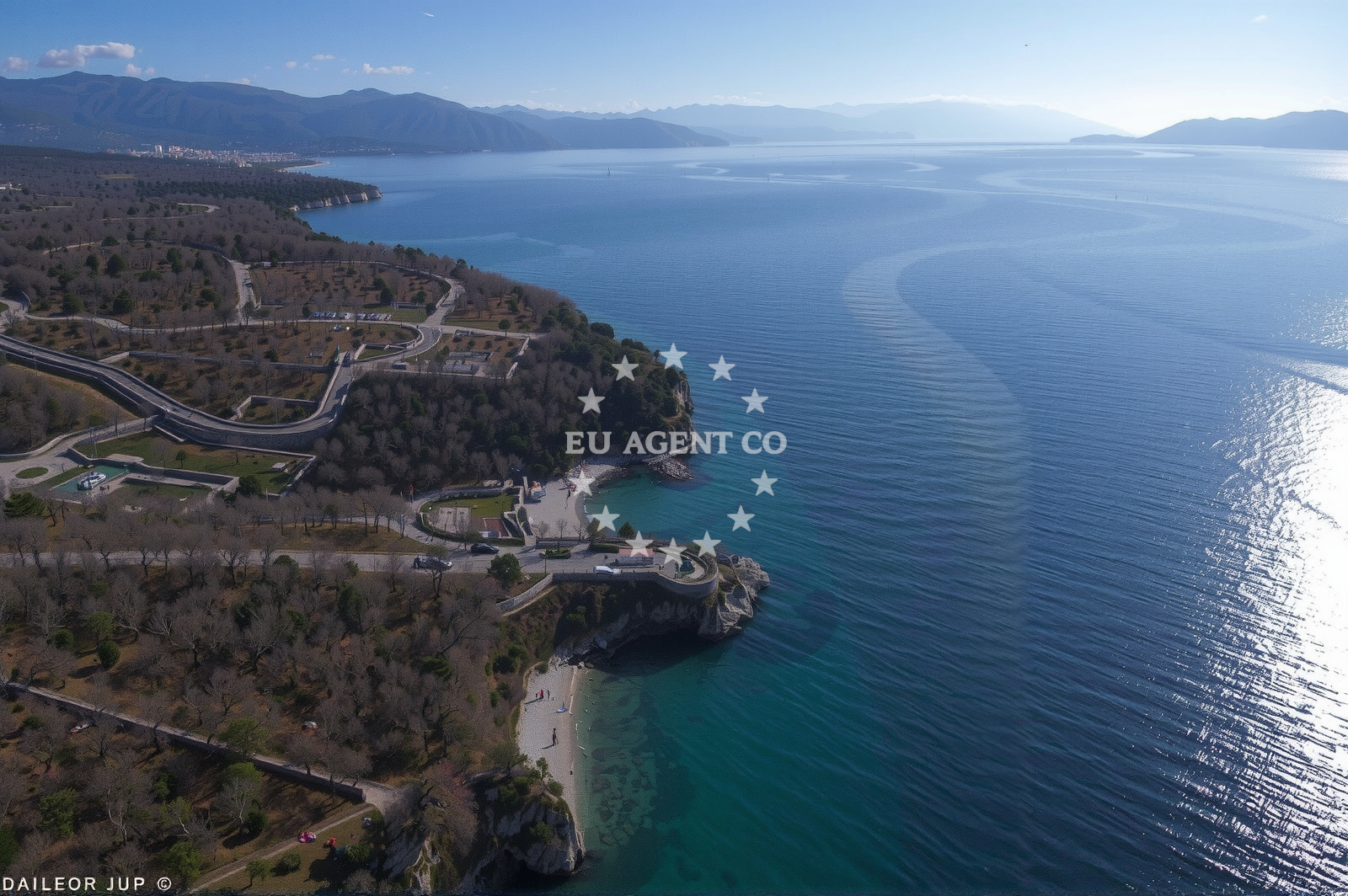 Sea and coastal view of Pekna beach in Jesenova 22, Selce
