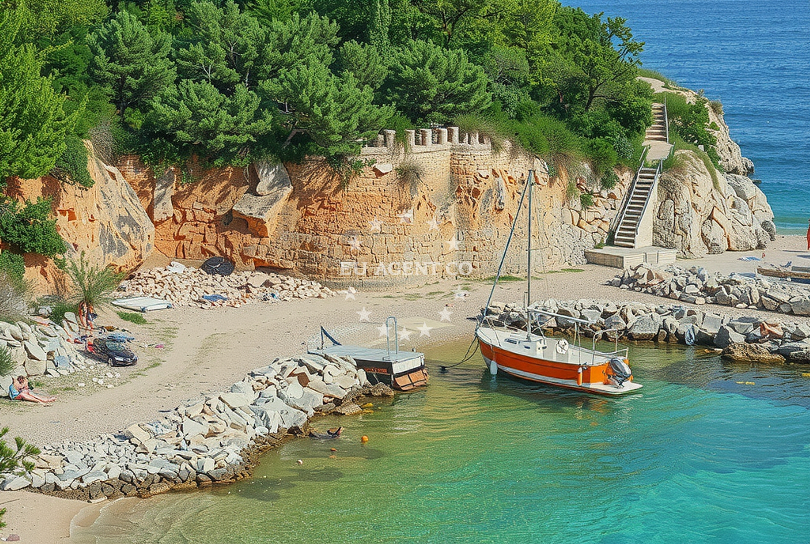 Additional view of Pekna beach in Jesenova 22, Selce