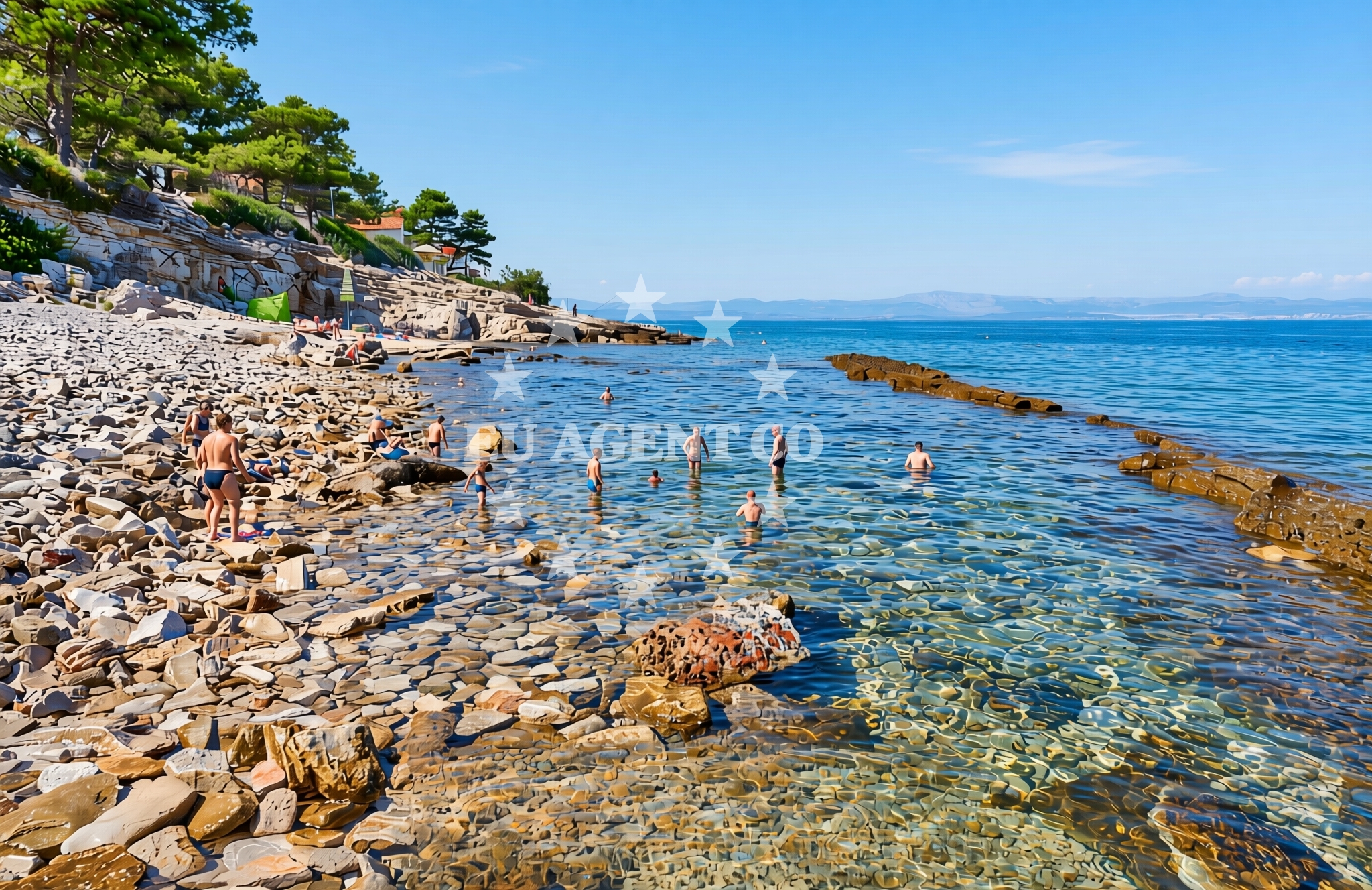 Overview of Pelegrin, Stomorska (Šolta) Beach in Pelegrin