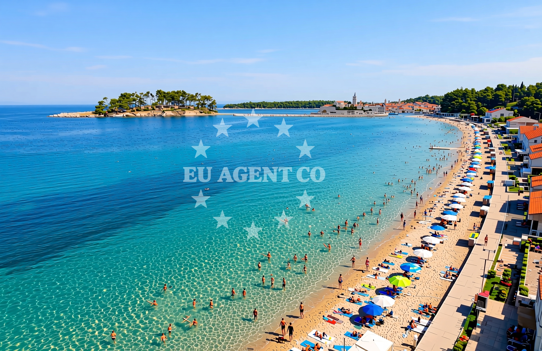 Additional view of Pende, Banjol (Rab) Beach in Pende