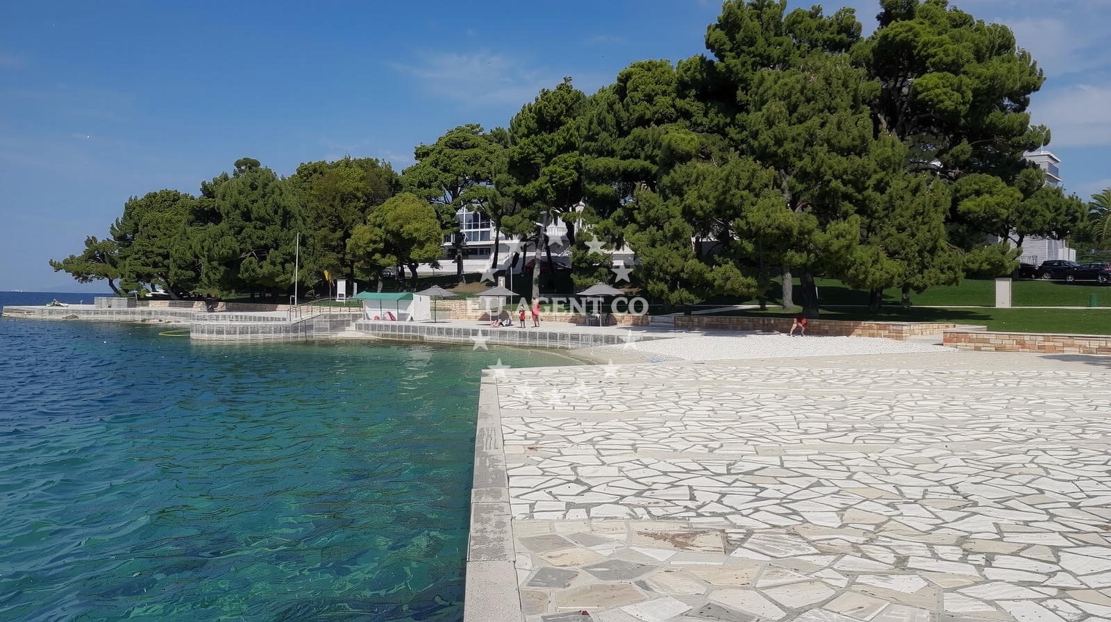 Shoreline and swimming area at Perentium beach in Zelena Laguna bb, Poreč