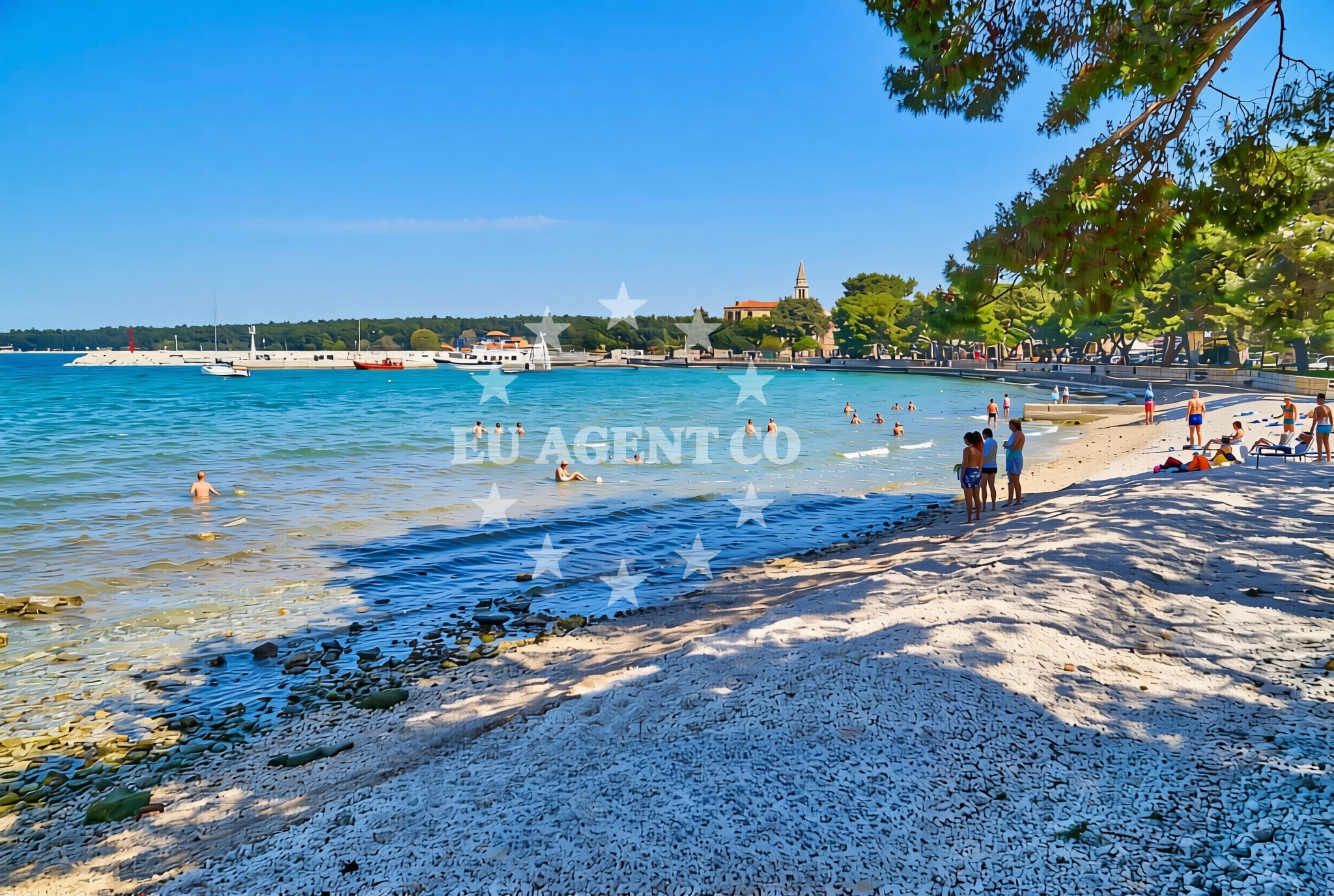 Overview of Perer (dog beach), Fažana Beach in Perer (plaža za pse)