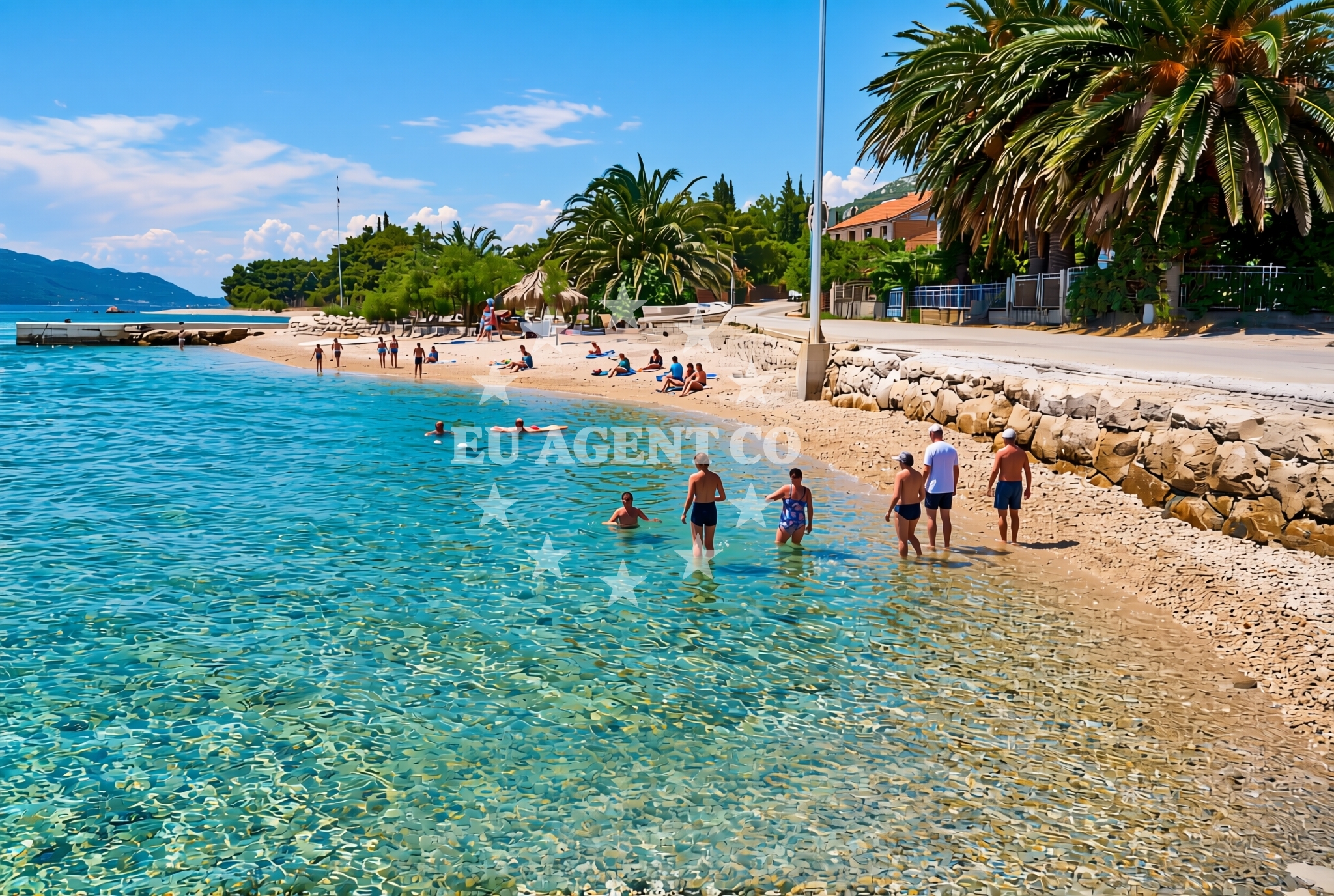 Overview of Perna sredina, Kučište Beach in Perna sredina