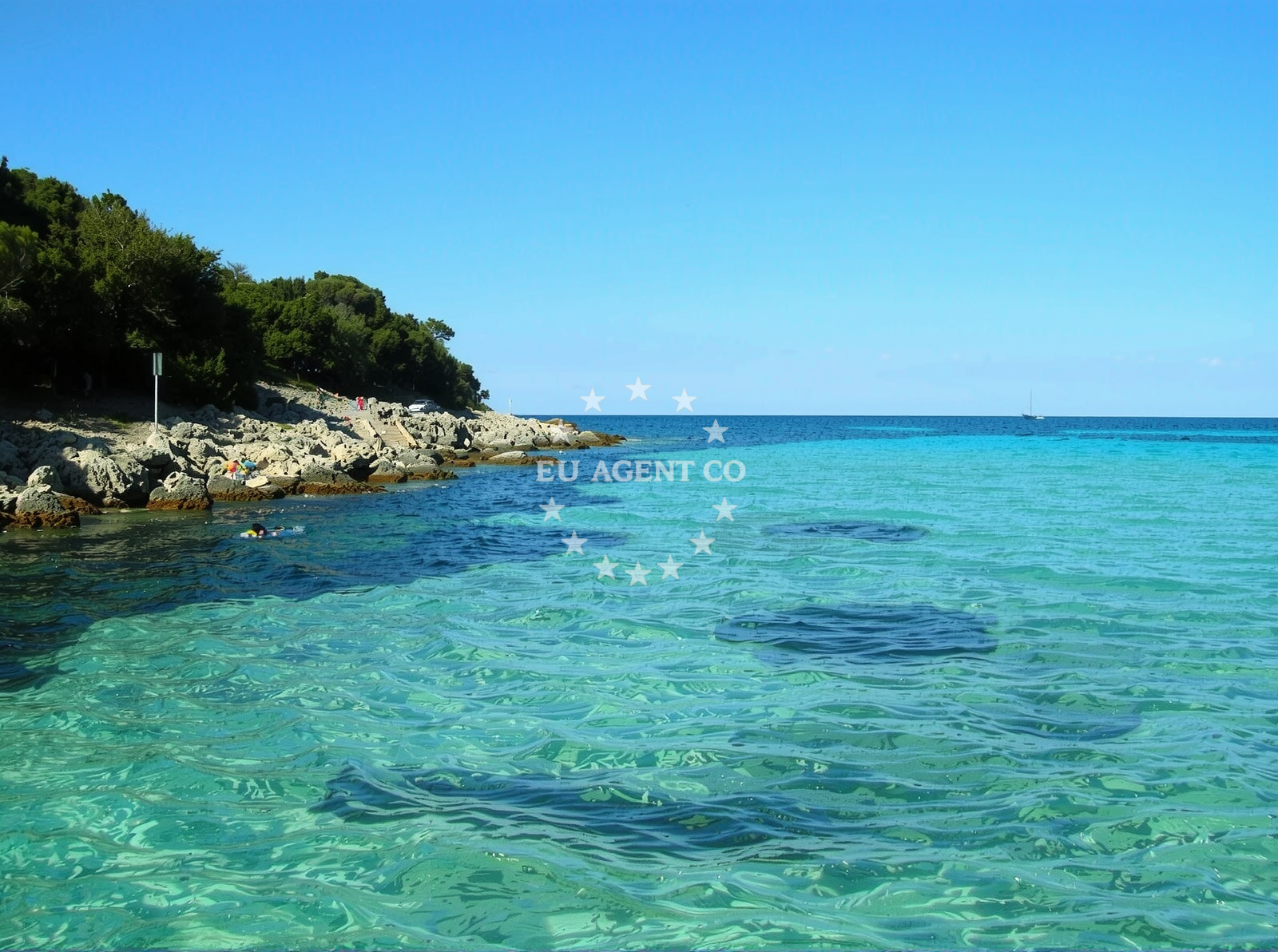 Overview of Pernastica beach in , Silba