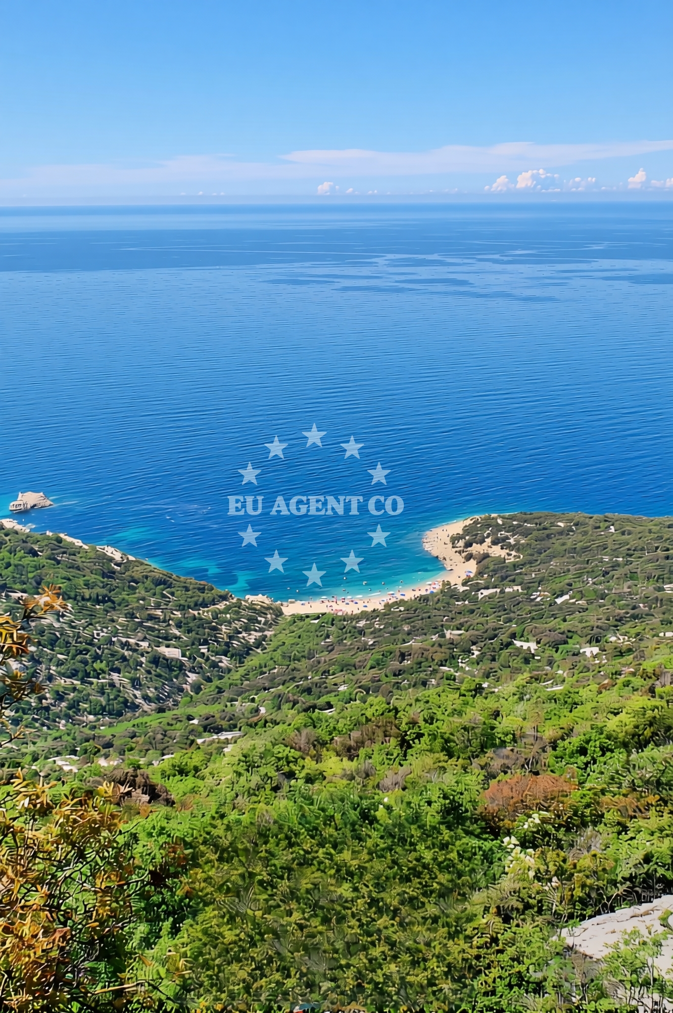 Sea and coastal view of Pernat (Cres): beaches and coves in Pernat (Cres)