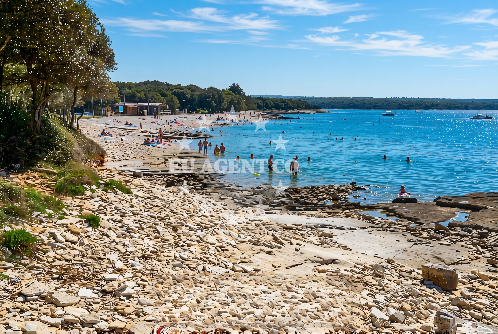 Shoreline and swimming area at Peroj: beaches and coves (14) in Peroj