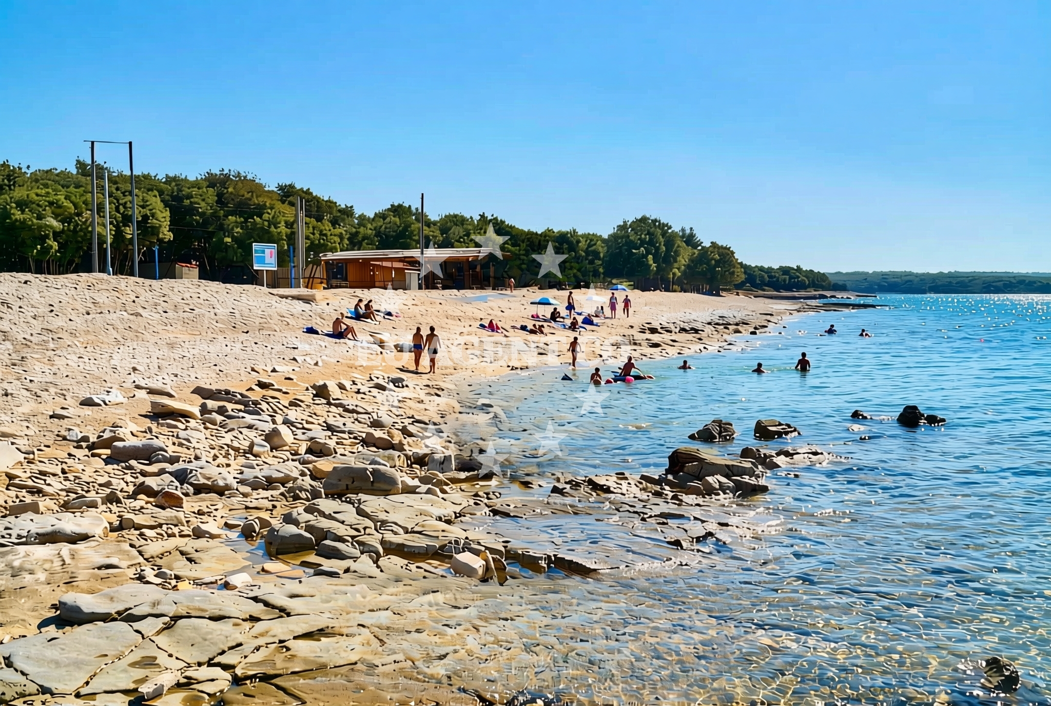 Sea and coastal view of Peroj: beaches and coves (14) in Peroj