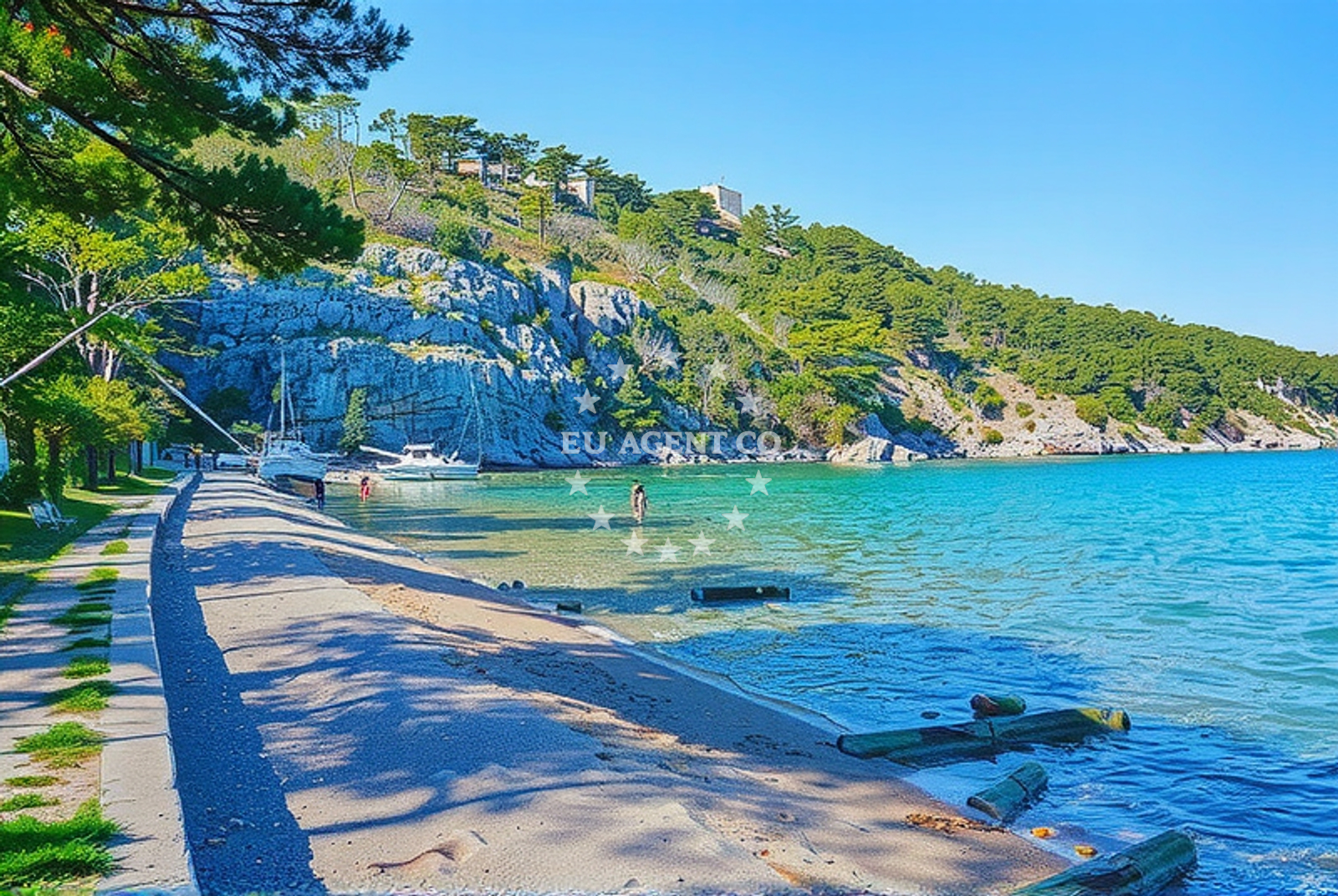 Additional view of Pesja beach in Riva pape Ivana Pavla II 7, Omišalj