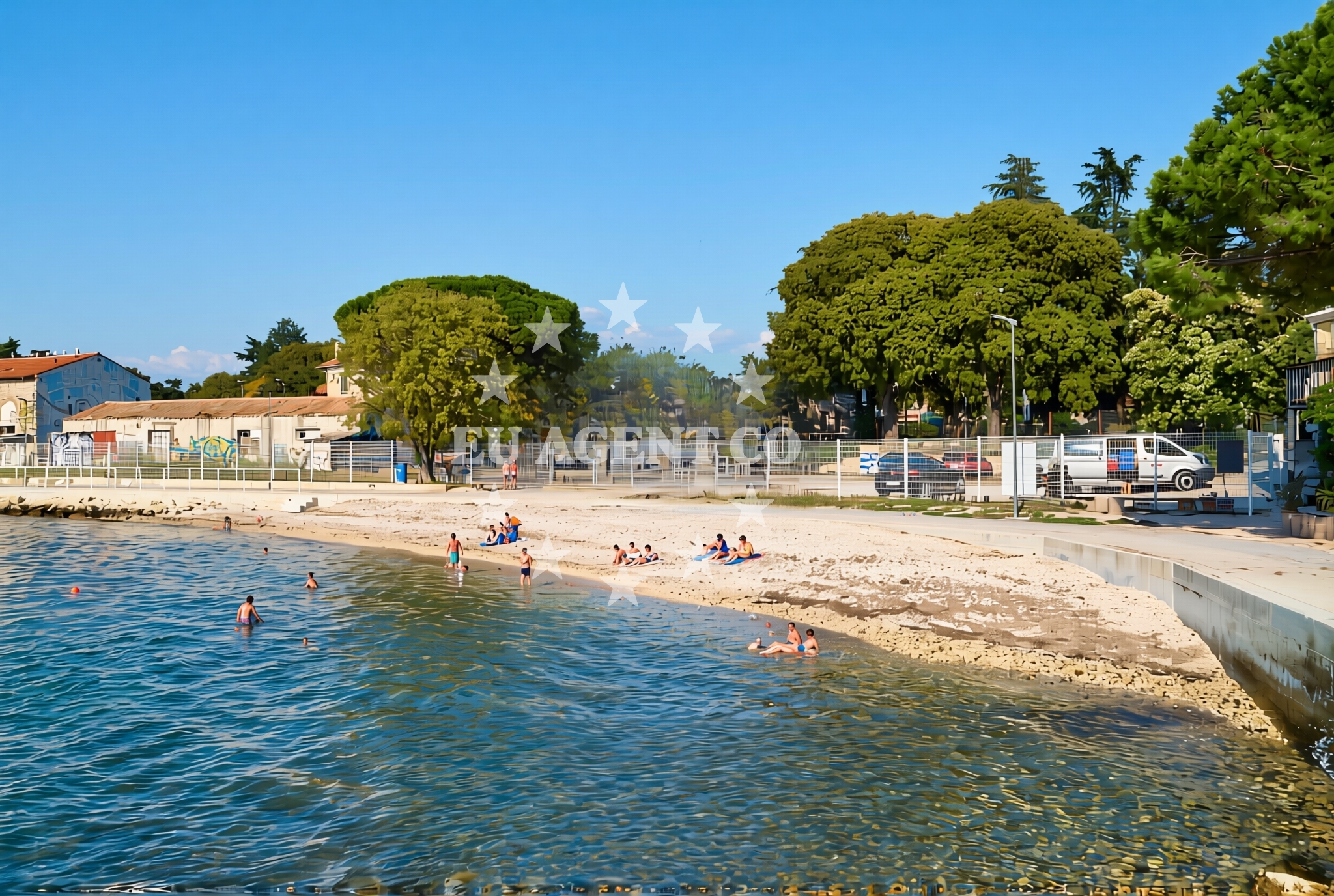 Overview of Peškera, Poreč Beach in Peškera