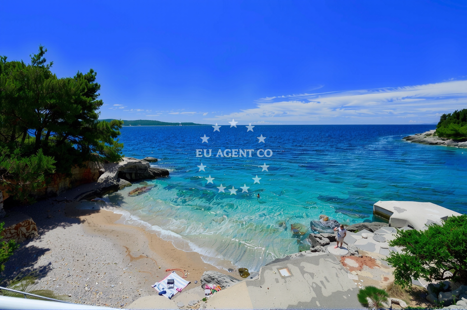 Overview of Petarcica beach in Zavala 188 ground floor, Zavala