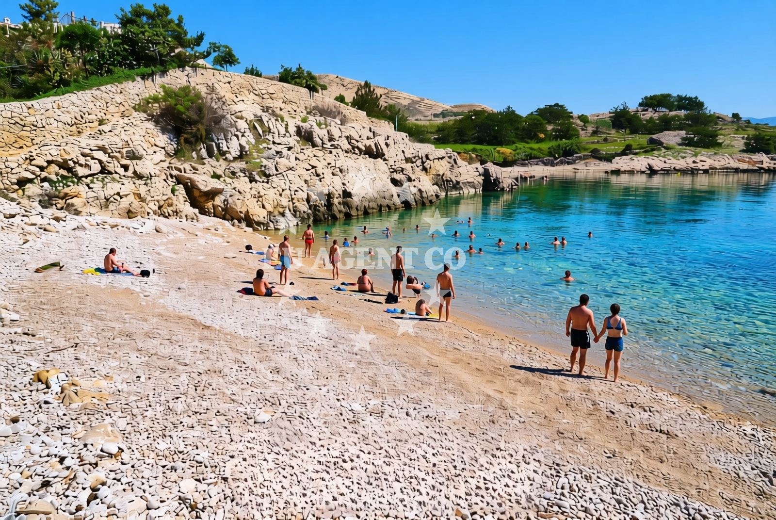 Overview of Petehova, Stara Baška (Krk) Beach in Petehova