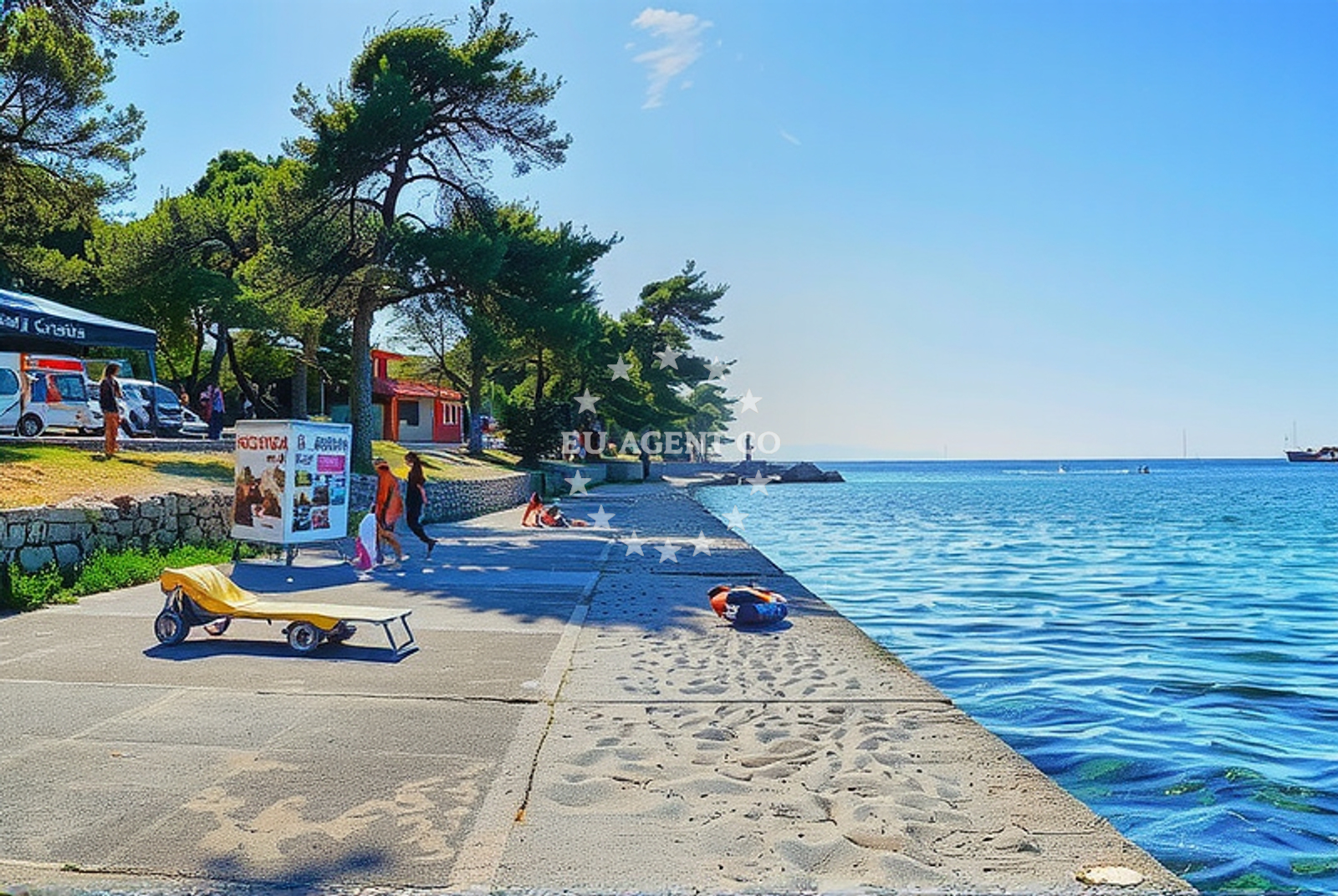 Additional view of Petrcane beach in , Petrcane