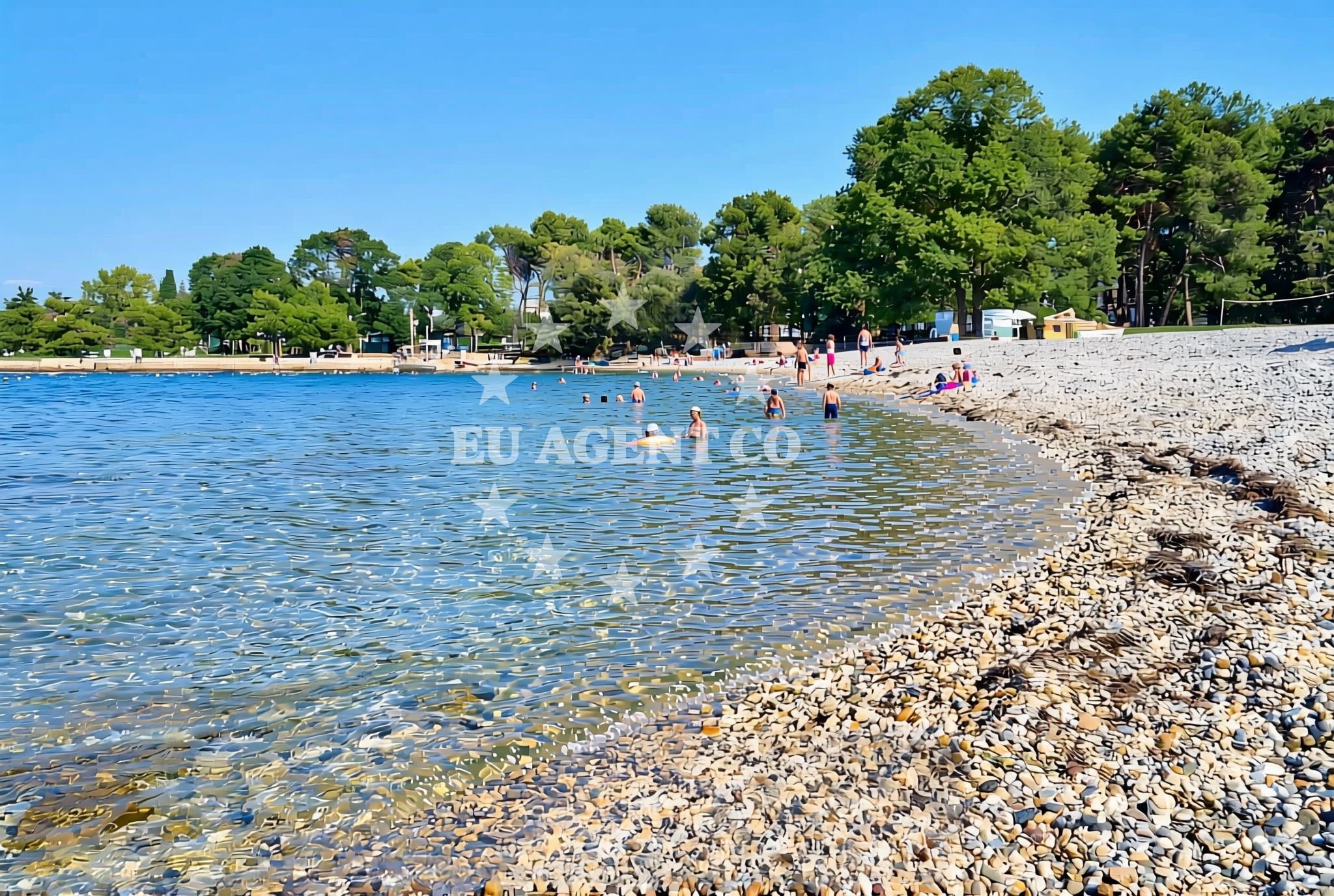 Overview of Pical, Poreč Beach in Pical