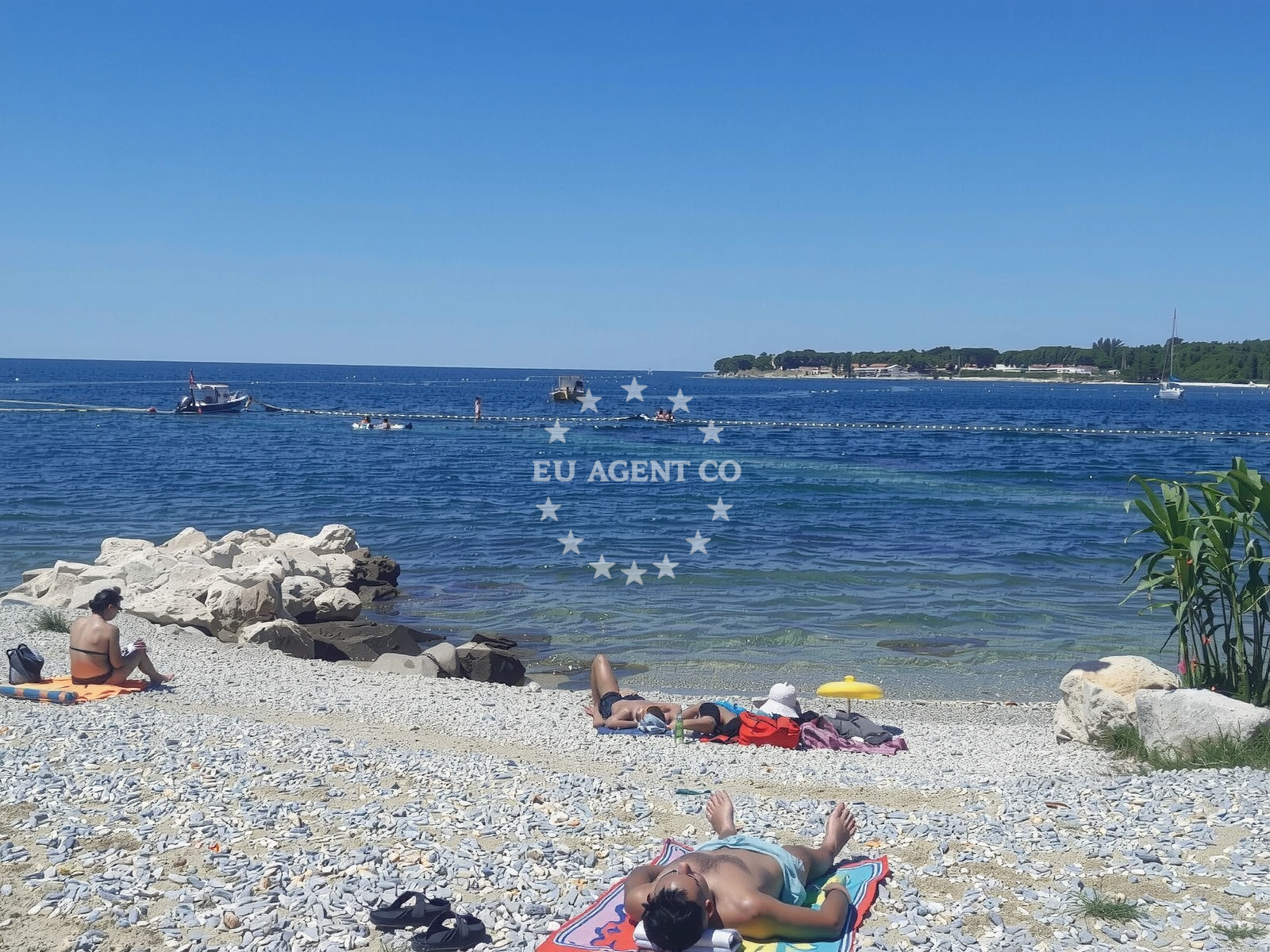 Sea and coastal view of Pichlinger Meer in 21 c Punta, Poreč