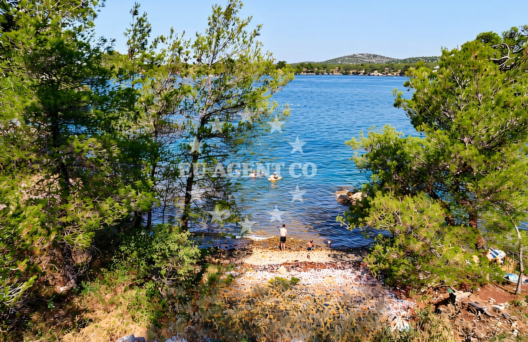 Overview of Pidoće istok, Šibenik Beach in Pidoće istok