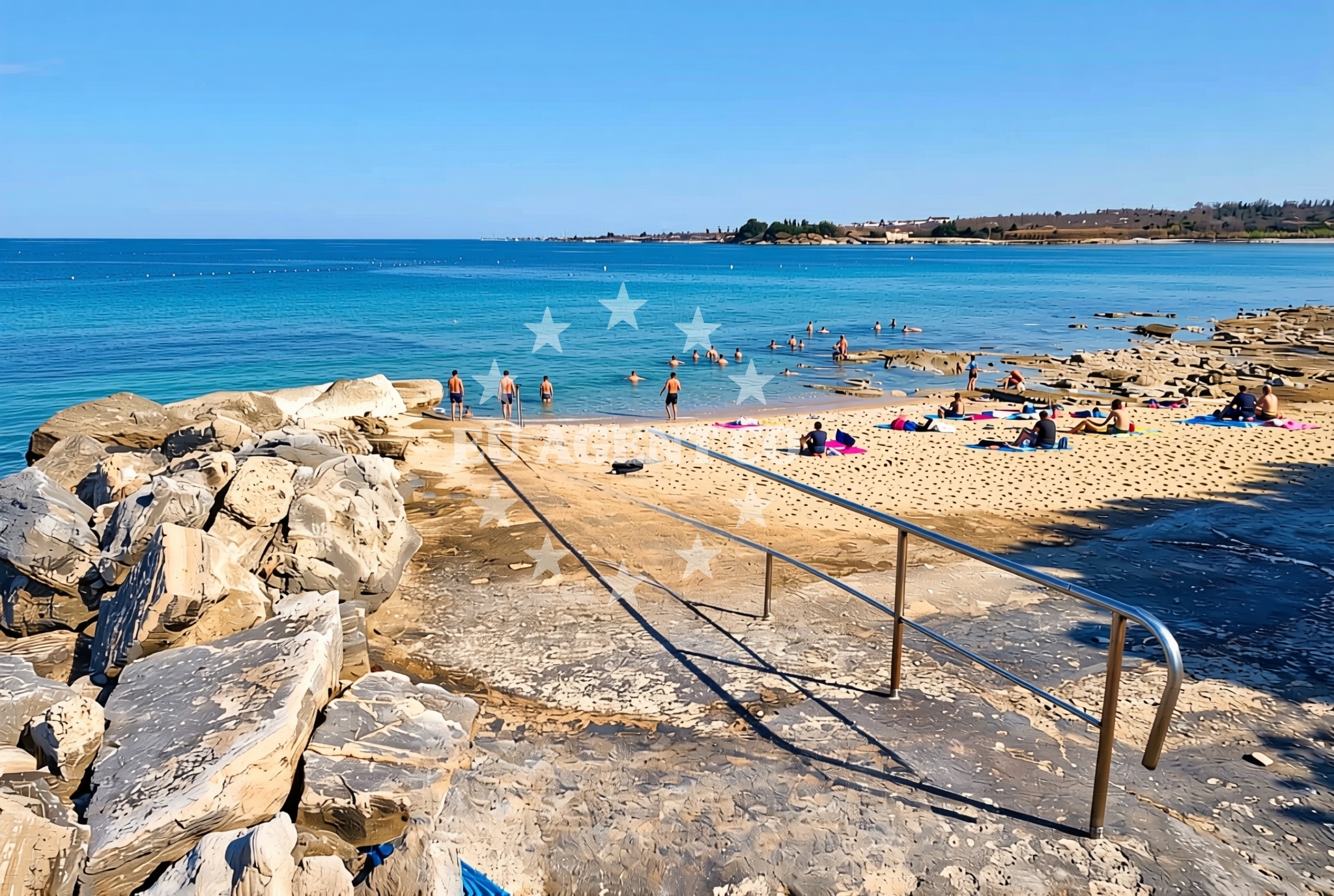 Sea and coastal view of Pineta, Novigrad (Istarska županija) Beach in Pineta
