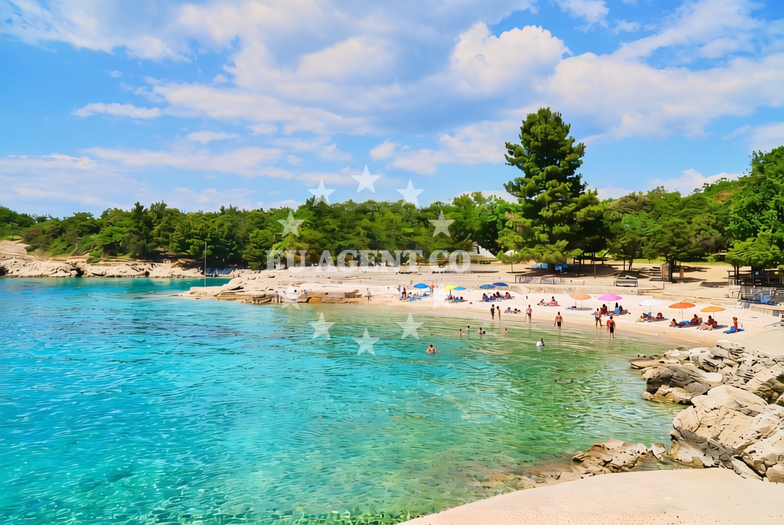 Beach facilities and surroundings at Pinezići (Krk): beaches and coves (5) in Pinezići (Krk)