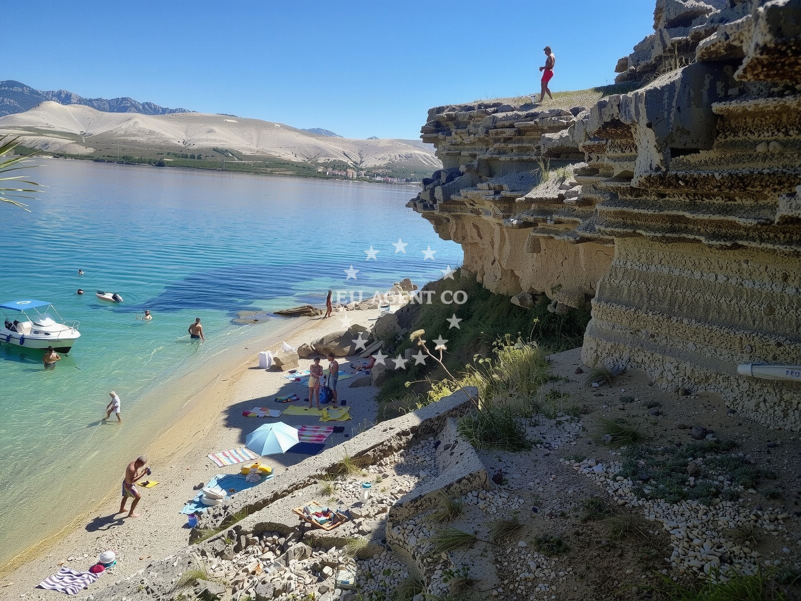Overview of Pirka beach in Ulica Marina Držića 20, Pag