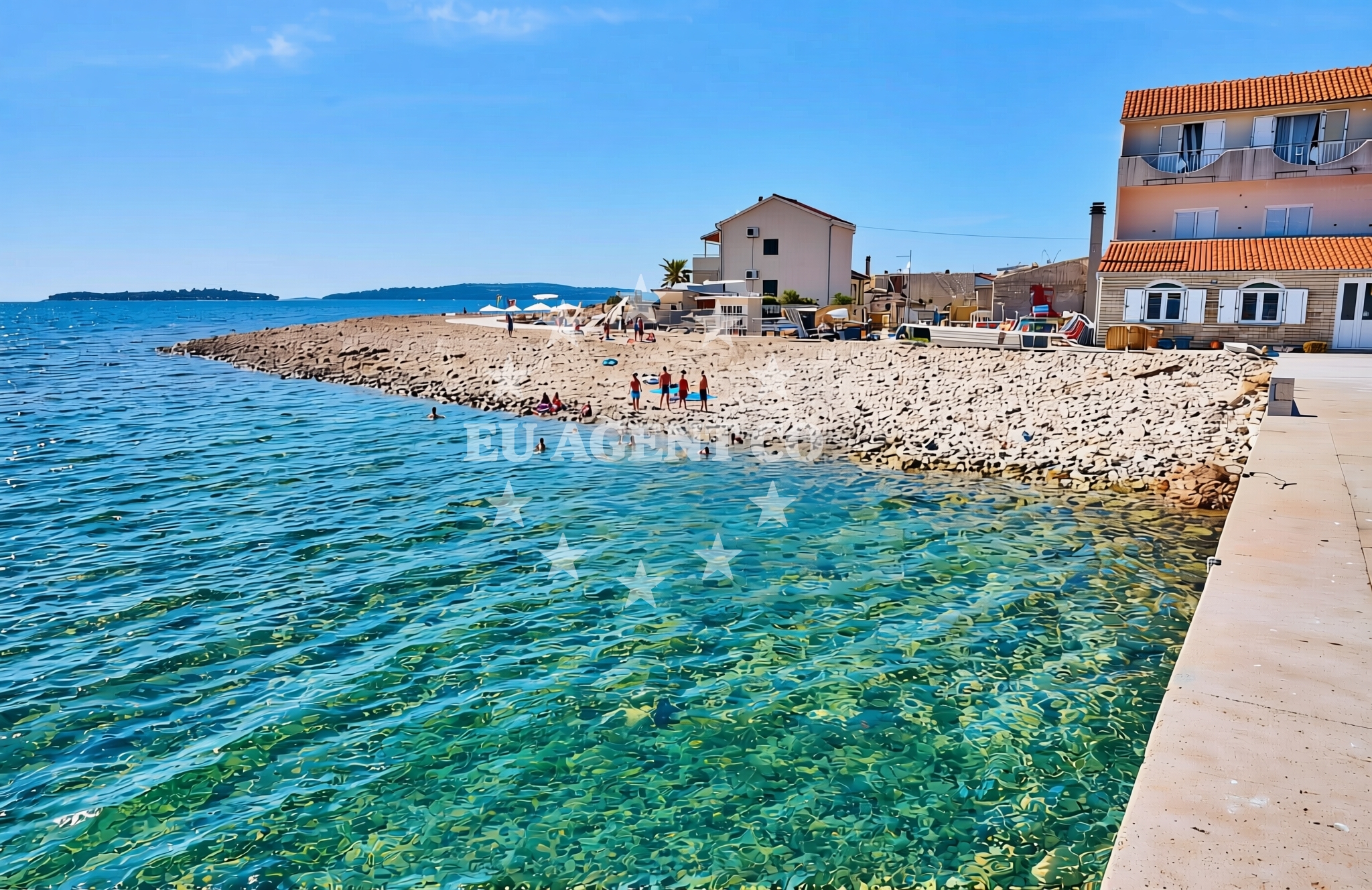 Additional view of Pisak, Krapanj (Krapanj) Beach in Pisak