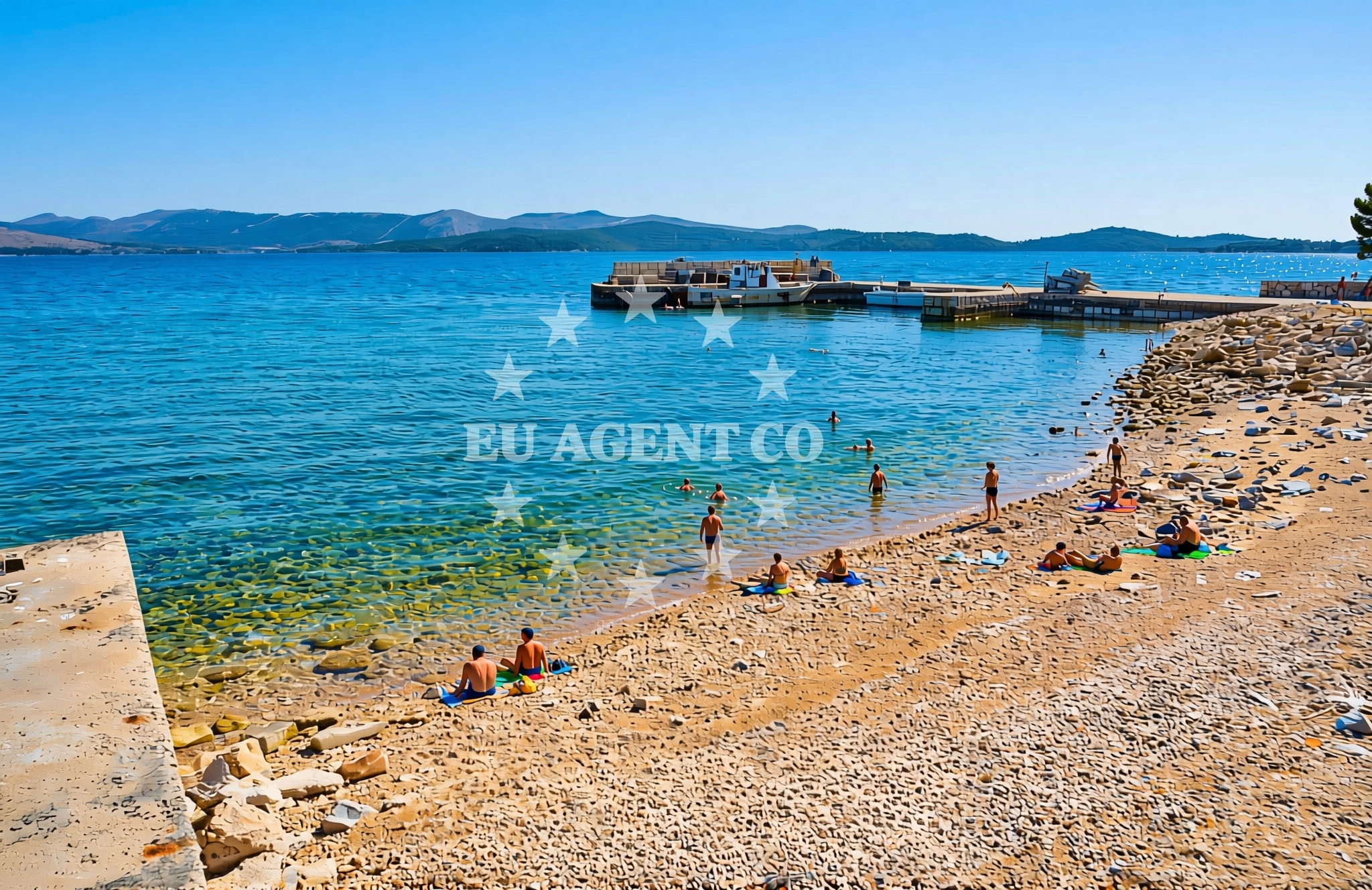 Additional view of Pisak, Krapanj (Krapanj) Beach in Pisak