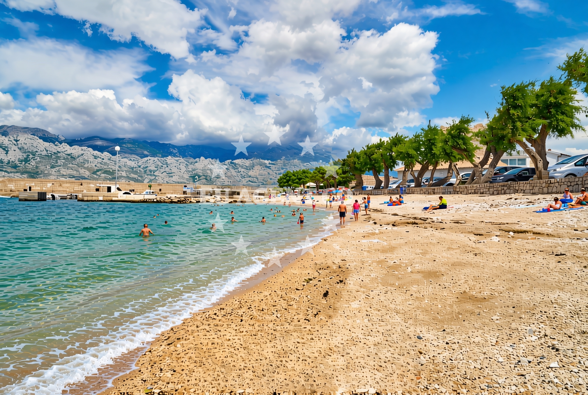 Overview of Pisak, Ražanac Beach in Pisak