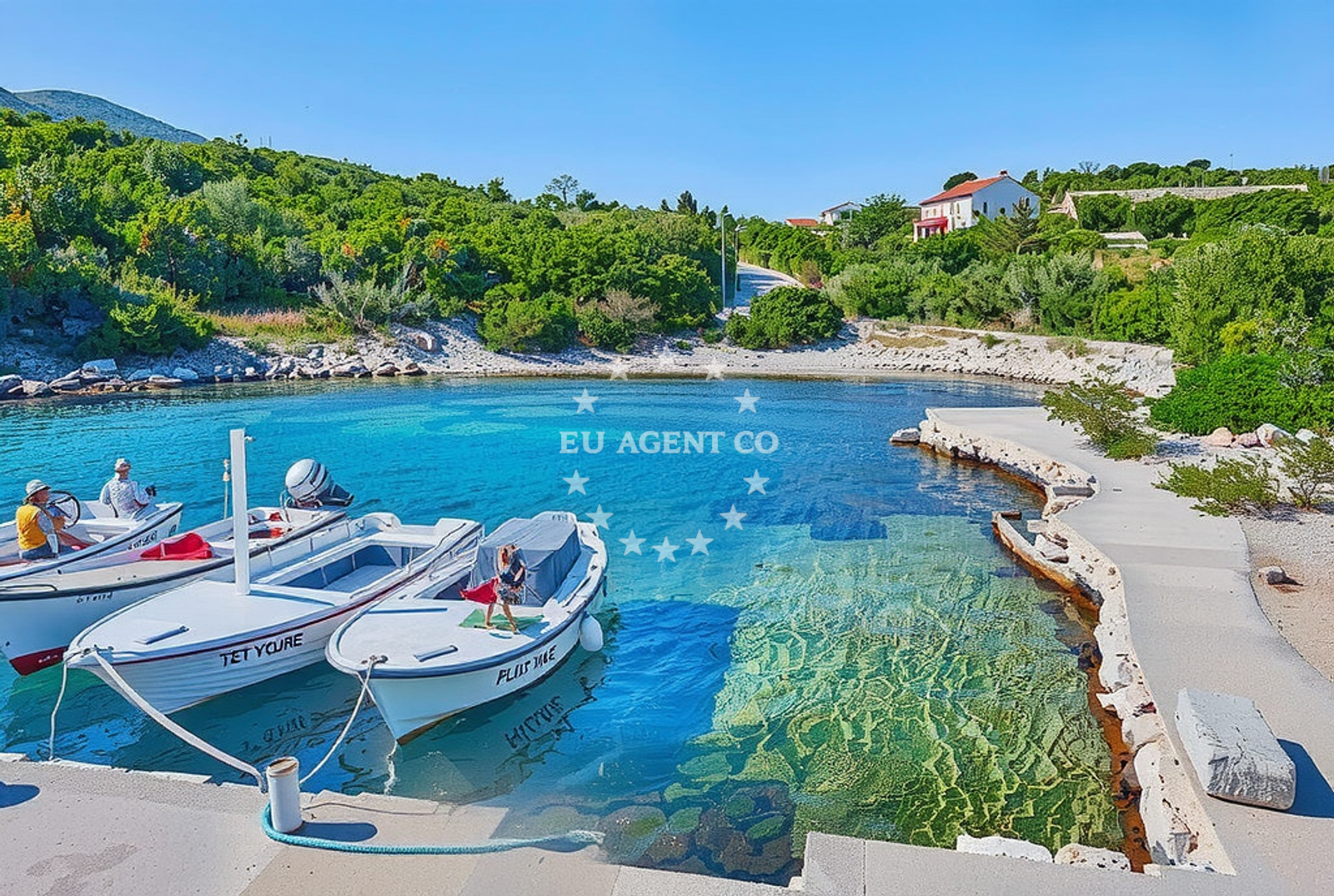 Shoreline and swimming area at Piske II beach in Kneze 55, Korčula