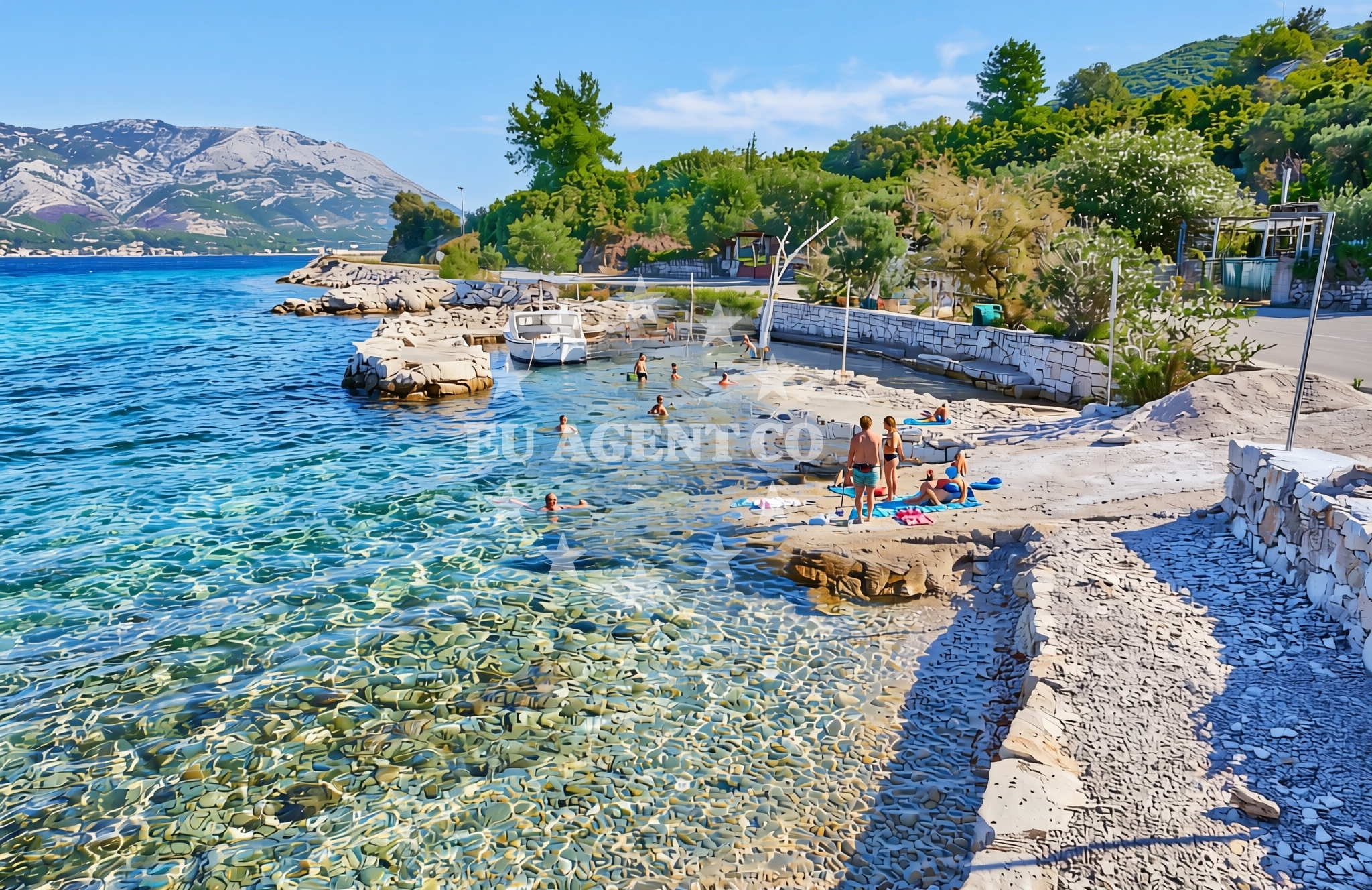 Overview of Piske, Pupnat (Korčula) Beach in Piske