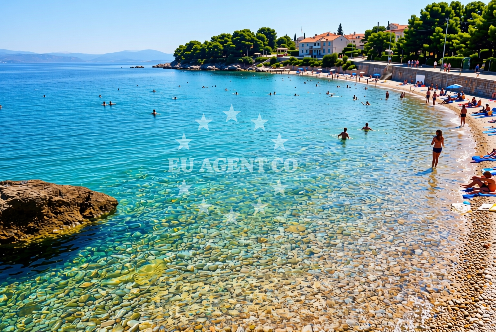 Sea and coastal view of Plana istok, Zaostrog Beach in Plana istok