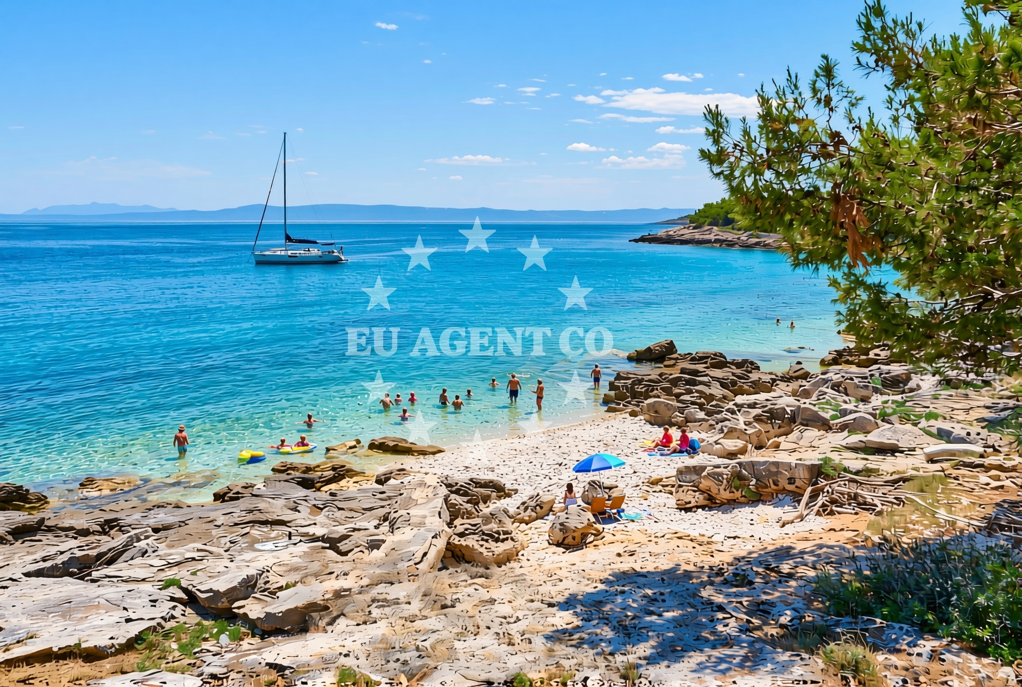 Overview of Planik, Sumartin (Brač) Beach in Planik