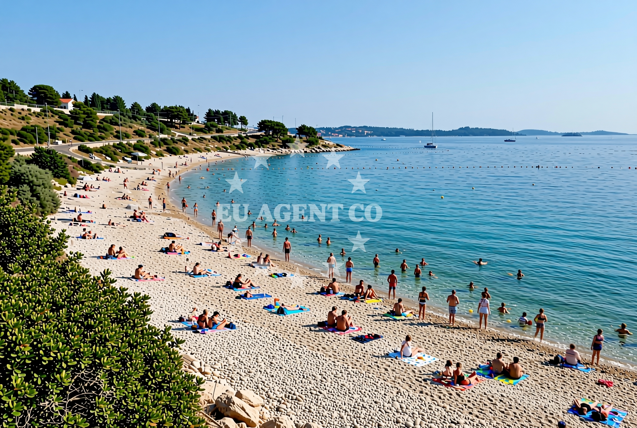 Sea and coastal view of Plat: beaches and coves (5) in Plat
