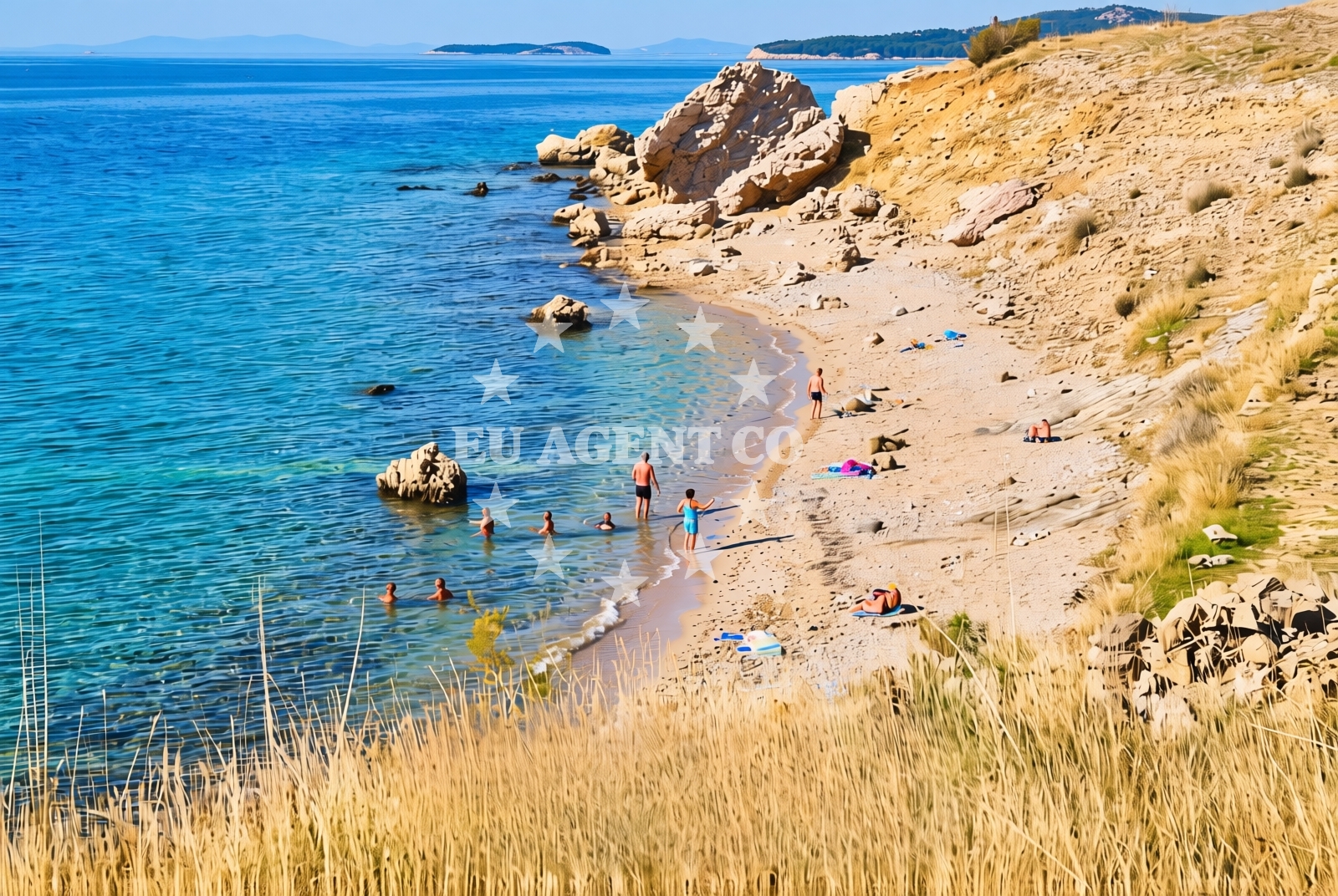 Overview of Plat istok, Zubovići (Pag) Beach in Plat istok
