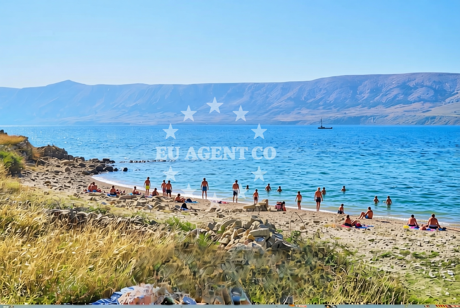 Sea and coastal view of Plat istok, Zubovići (Pag) Beach in Plat istok