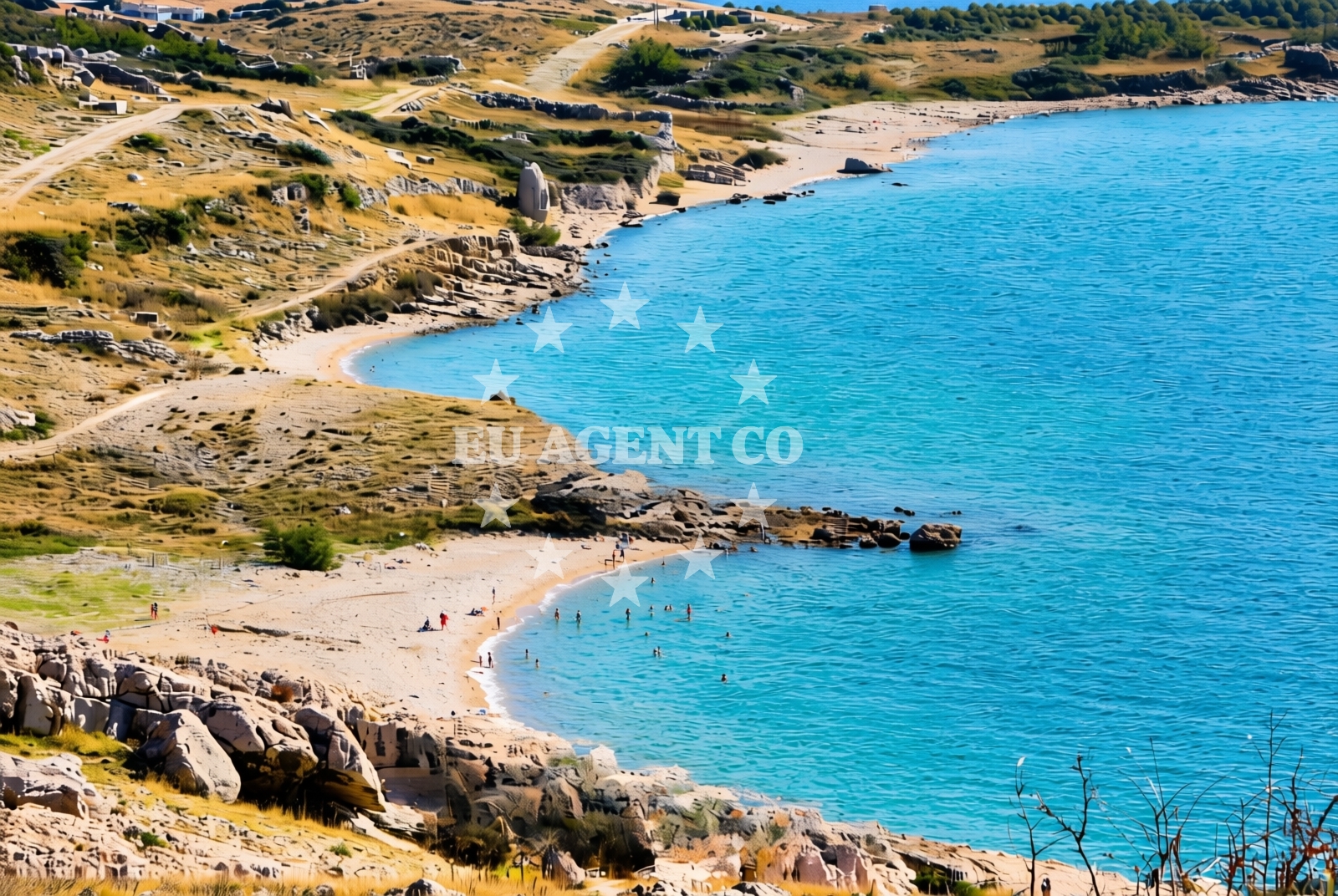 Beach facilities and surroundings at Plat istok, Zubovići (Pag) Beach in Plat istok