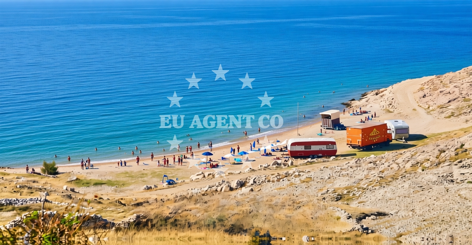 Overview of Plat sredina, Zubovići (Pag) Beach in Plat sredina