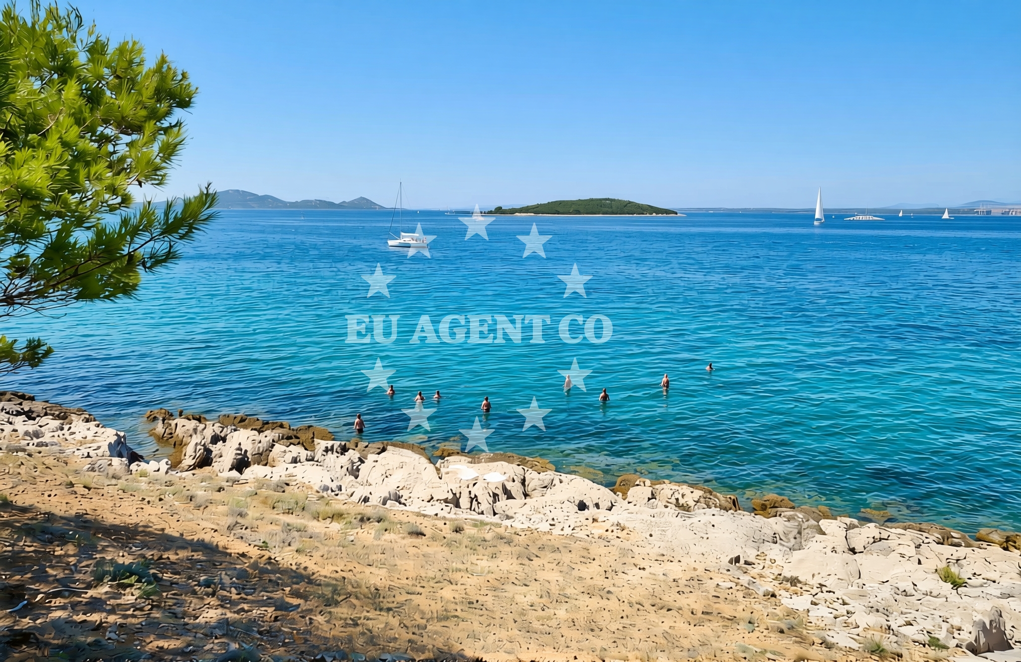 Additional view of Plati, Vrgada (Vrgada) Beach in Plati
